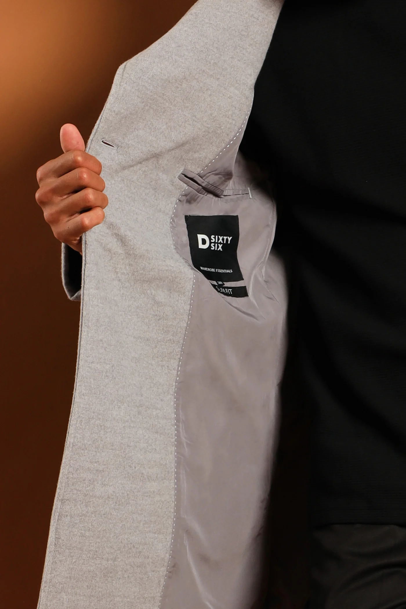 Melton Coat - Grey Melange - Image 5