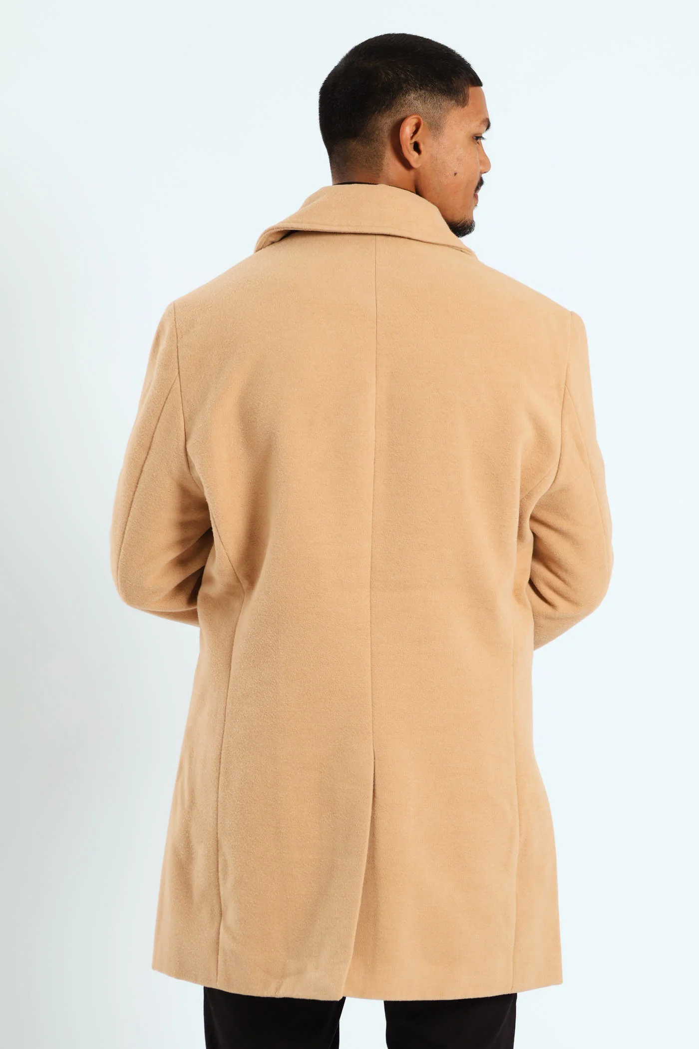 Melton Coat - Tan - Image 4