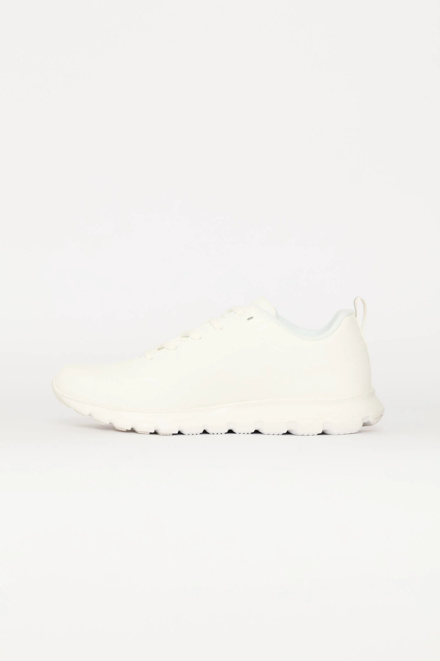Mens Back To School Lace Up Trainer - White - Image 3
