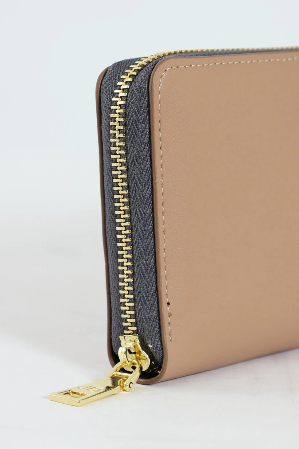 Meryl Smooth Zip Around Purse - Beige - Image 4