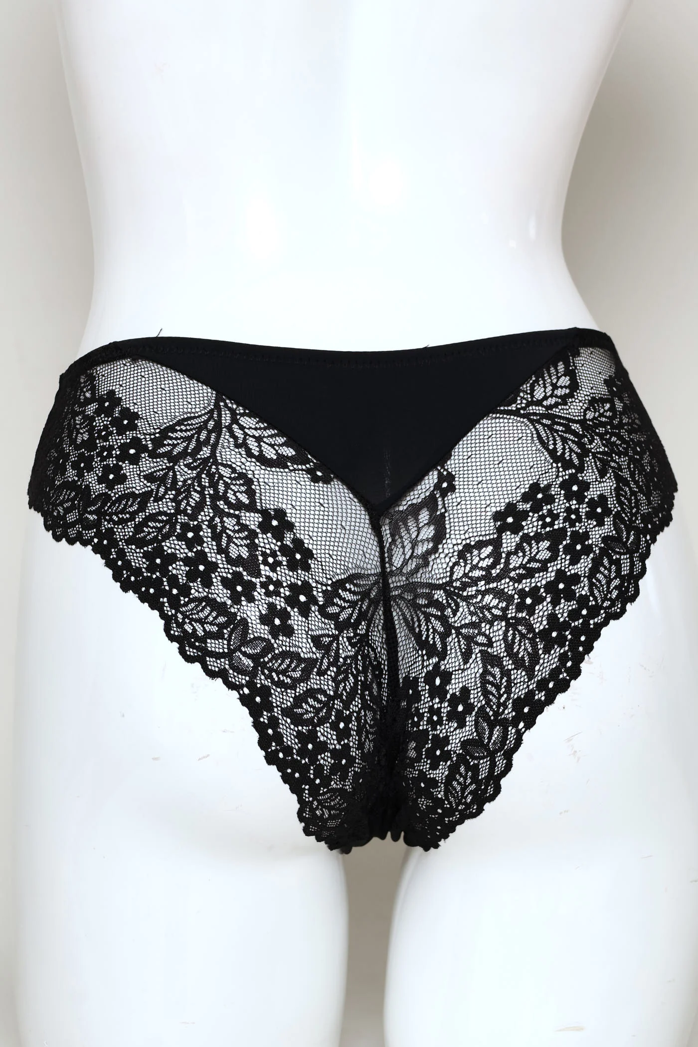 Mesh & Lace Brazilian Panty - Multi - Image 2