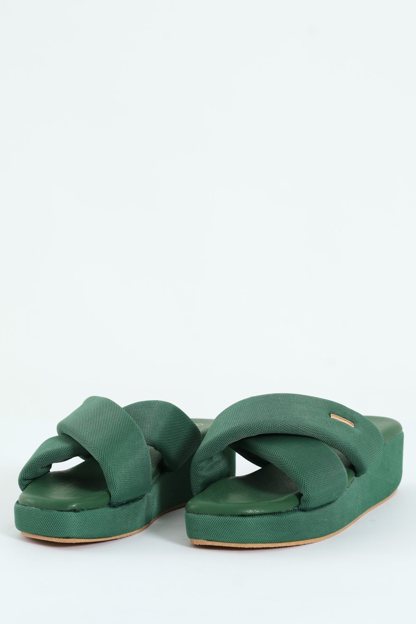 Mesh Crosstrap Sandal On Flatform - Sage - Image 4
