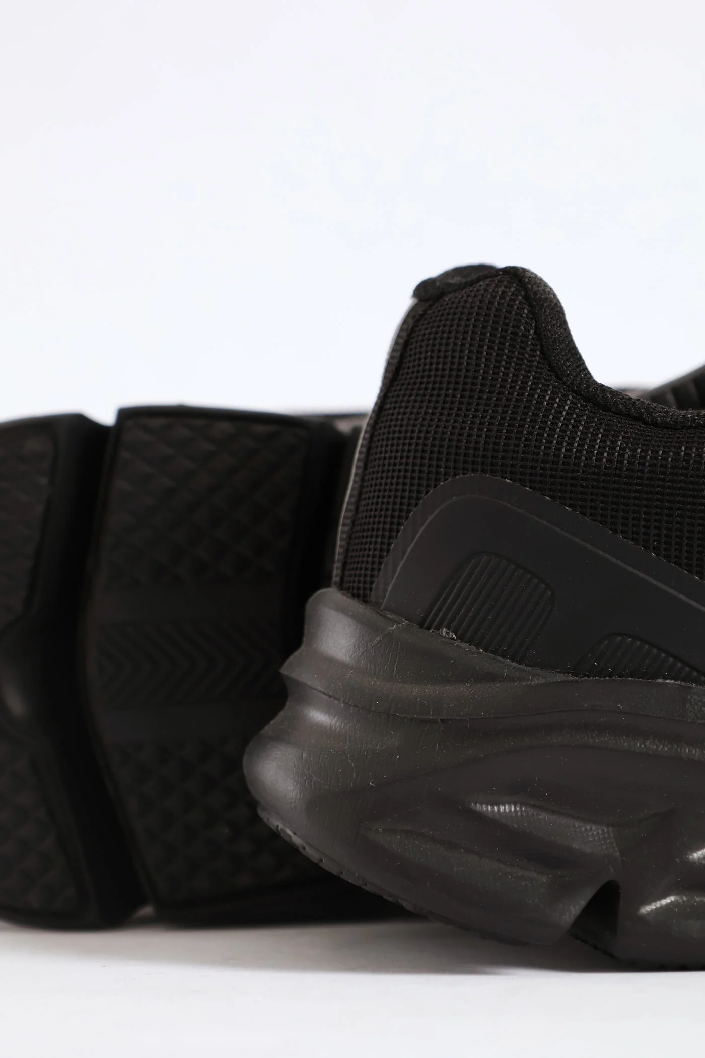 Mesh Lace Up Trainer - Black - Image 5
