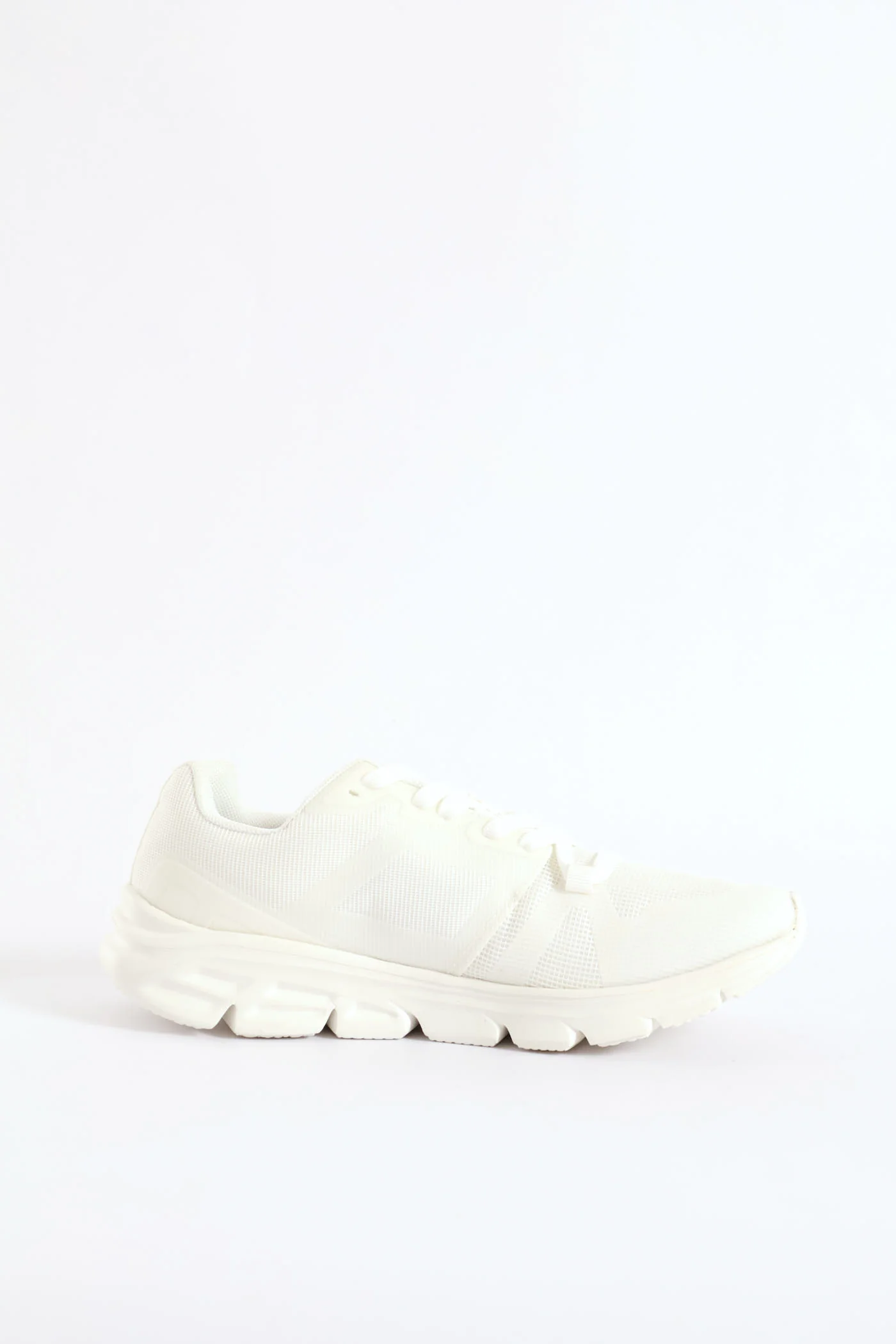 Mesh Lace Up Trainer - White - Image 3