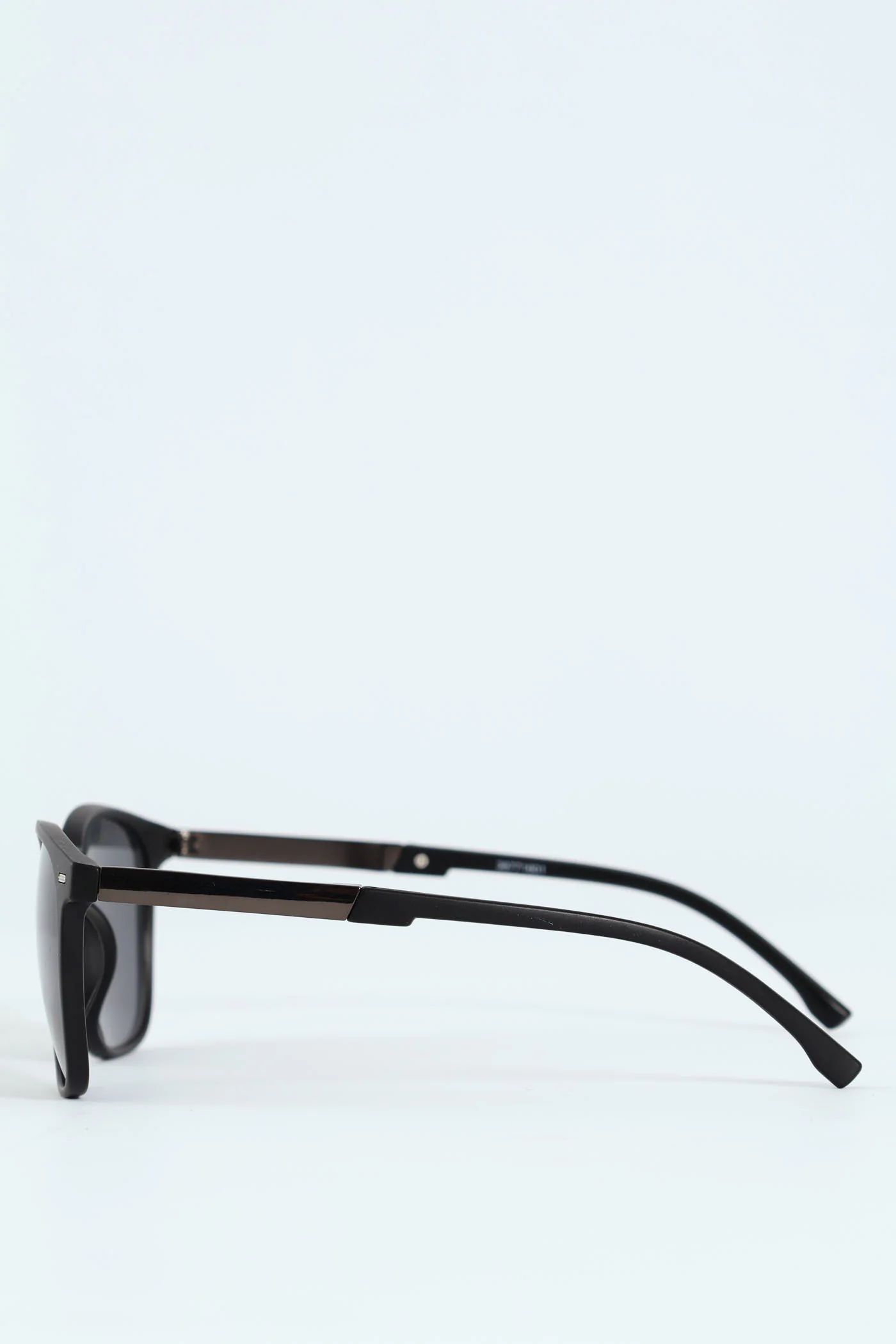 Metal Arm Wayfarer Sunglasses - Black - Image 2