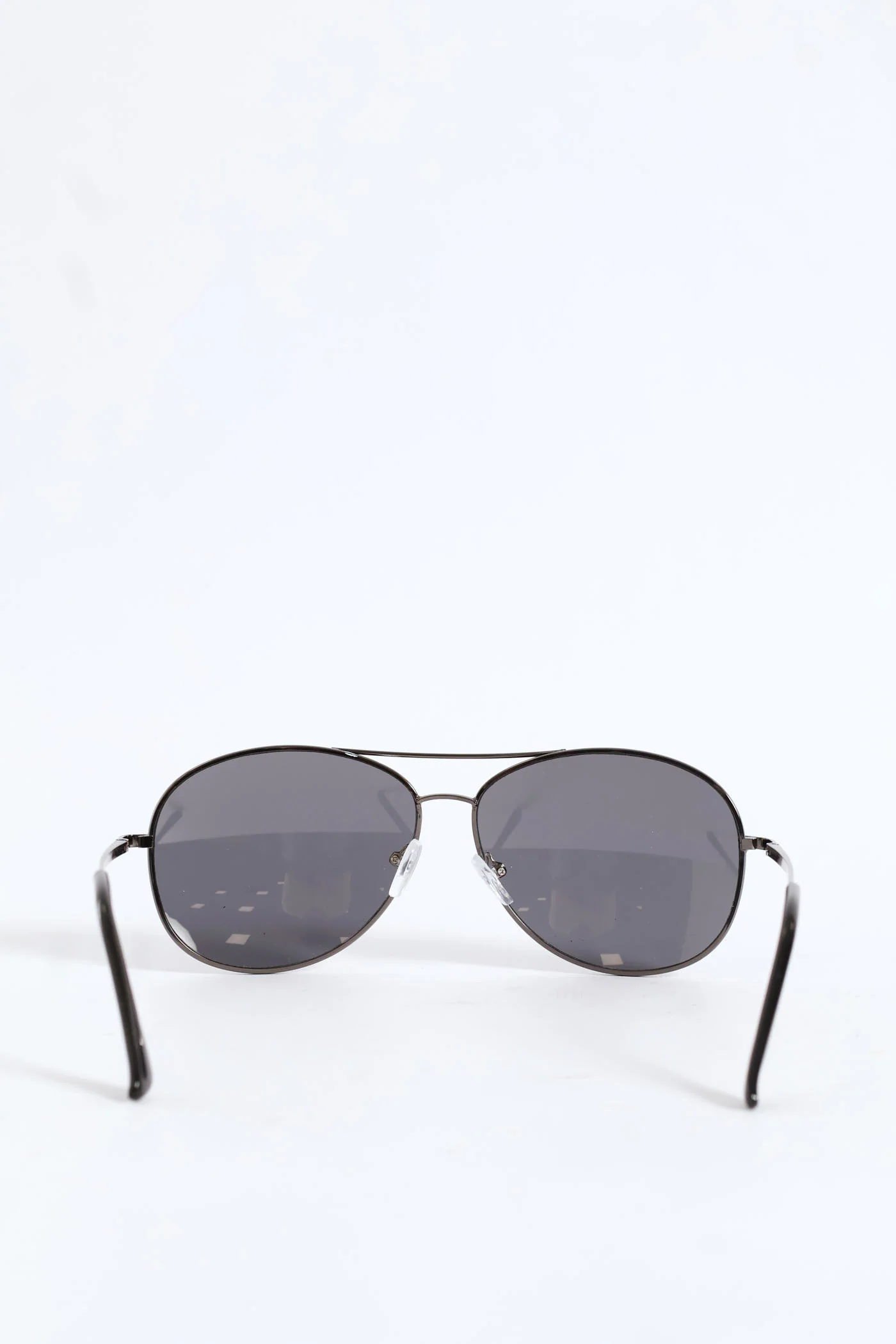 Metal Aviator Sunglasses - Black - Image 3