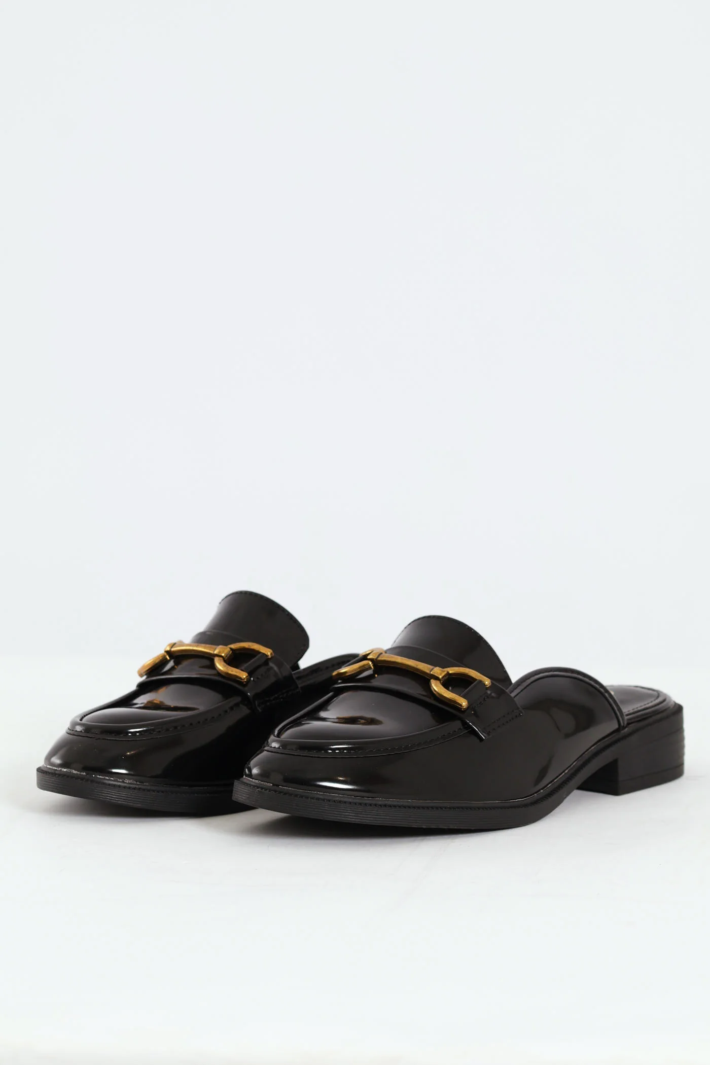 Metal Bar Push In Loafer - Black - Image 3