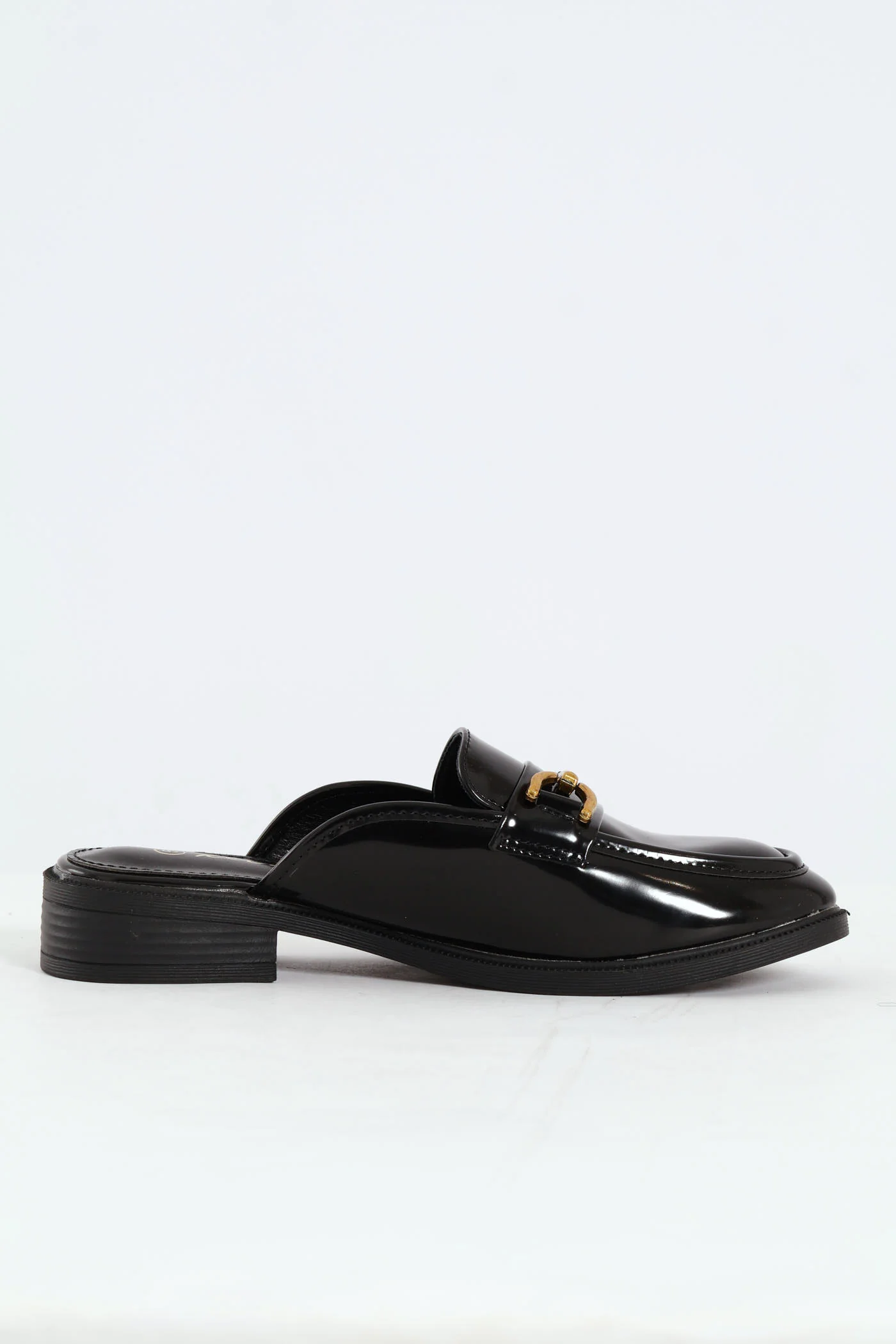 Metal Bar Push In Loafer - Black - Image 4