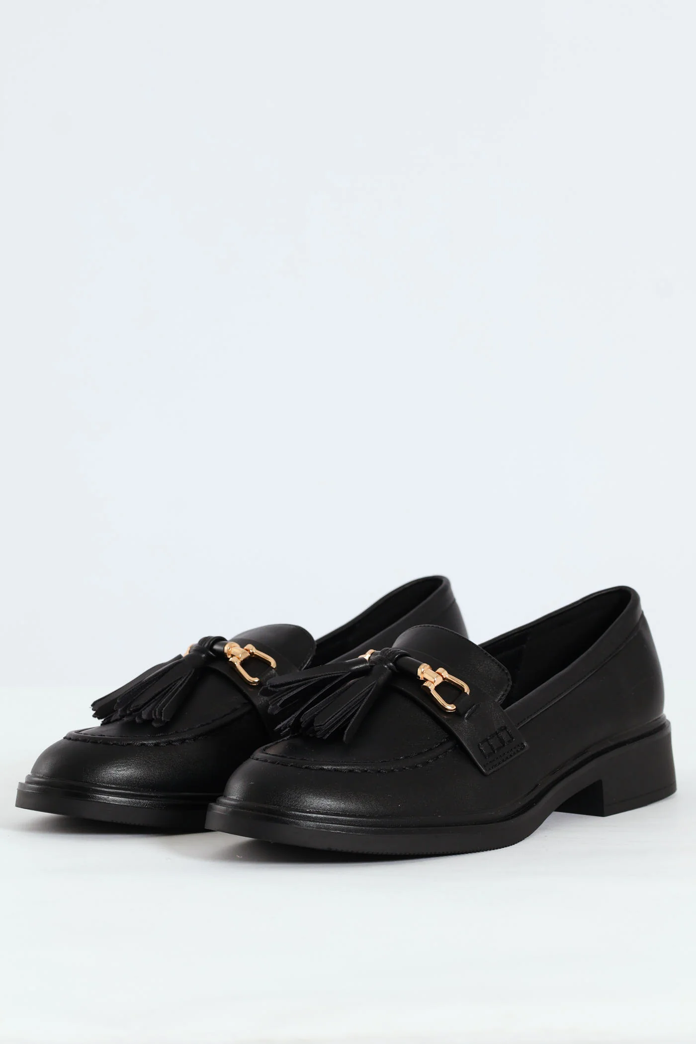 Metal Bar Tassle Smart Loafer - Black - Image 3