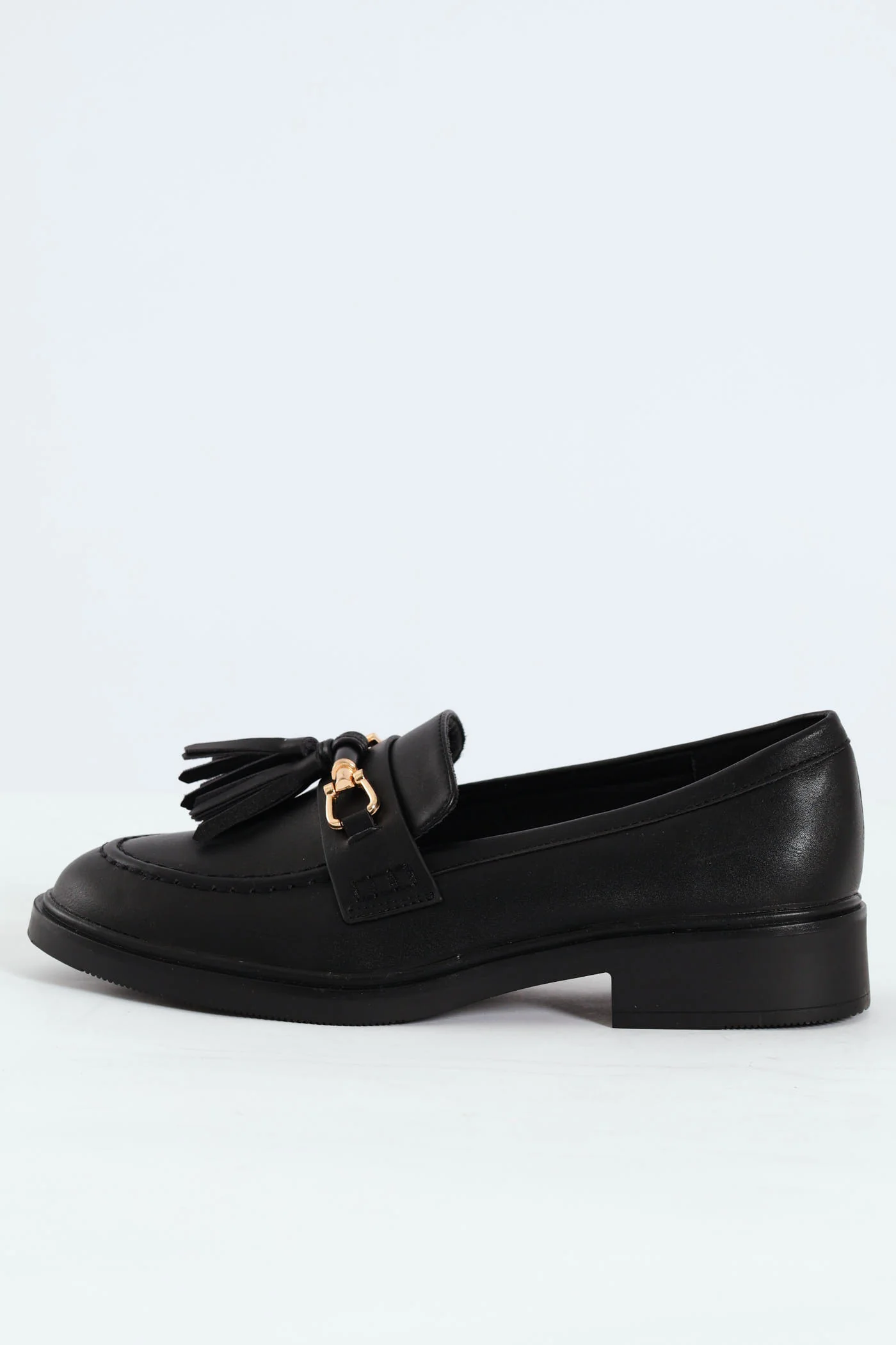 Metal Bar Tassle Smart Loafer - Black - Image 6