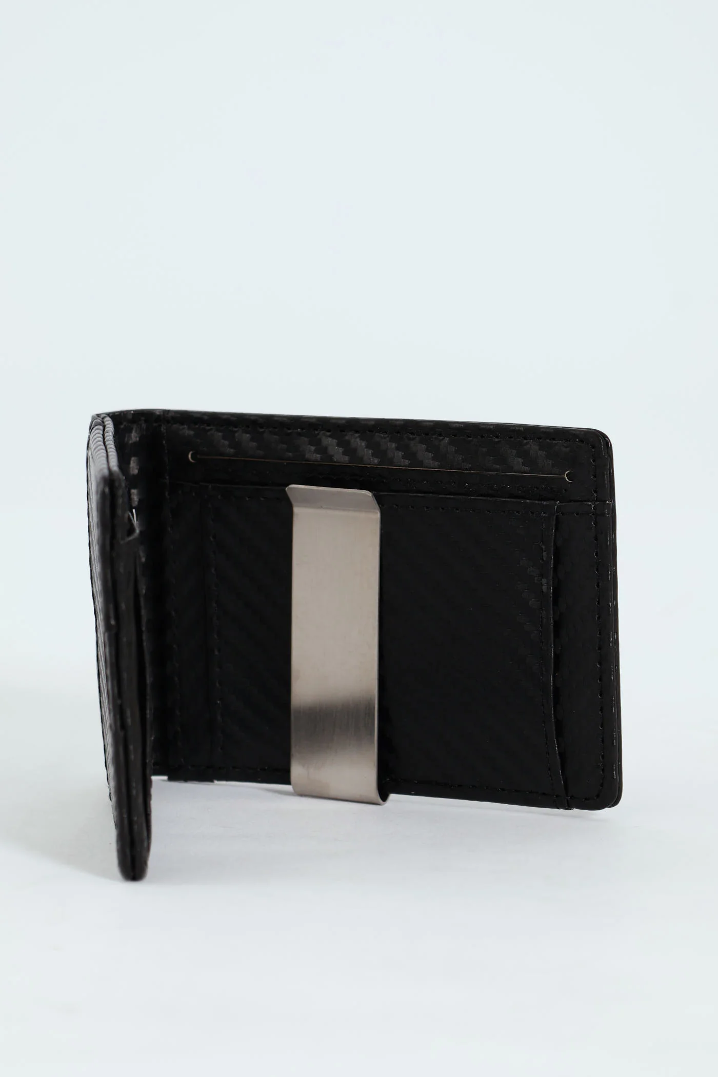 Metal Clip Card Holder Wallet - Black - Image 4