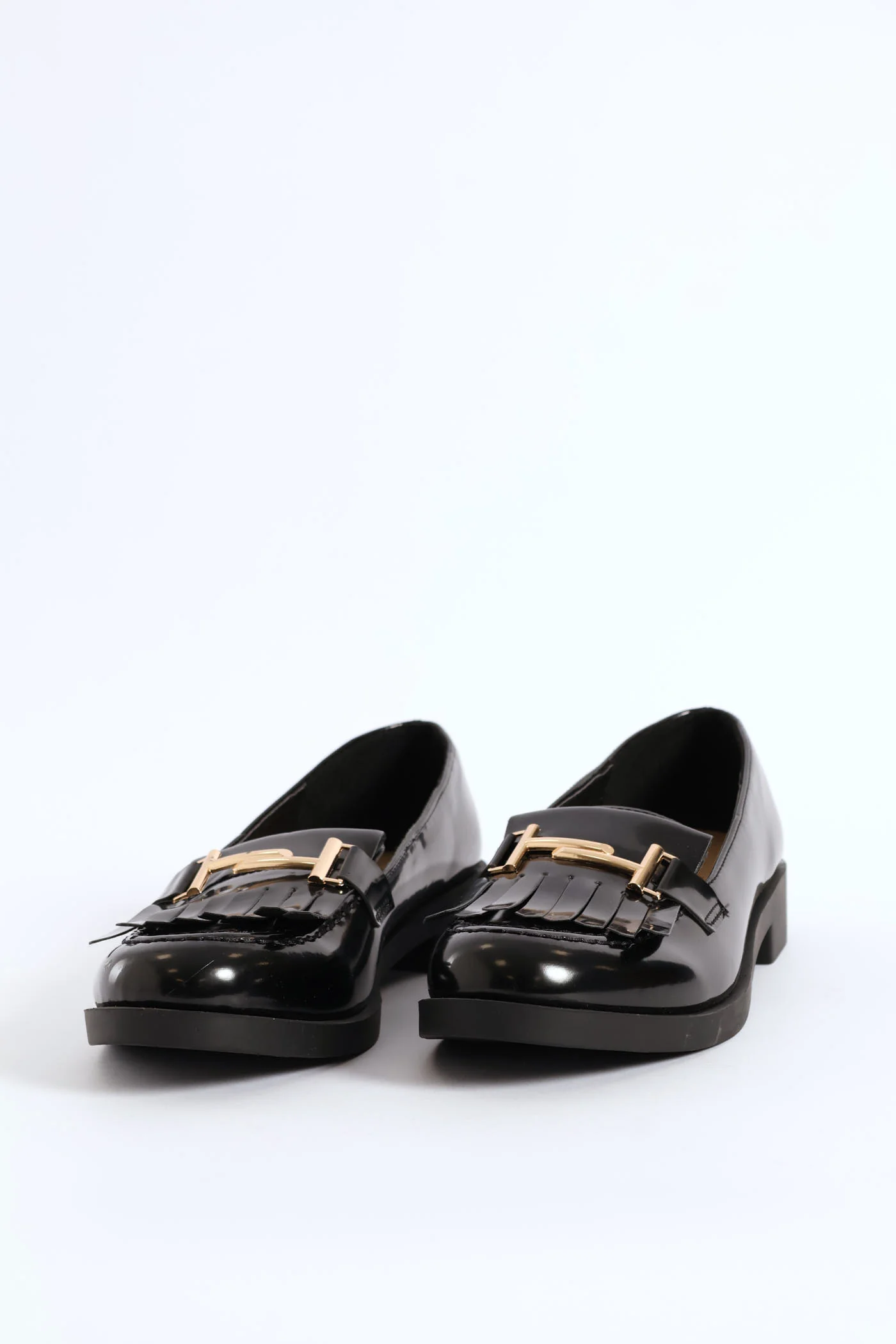 Metal Trim & Tassel Chunky Loafer - Black - Image 5