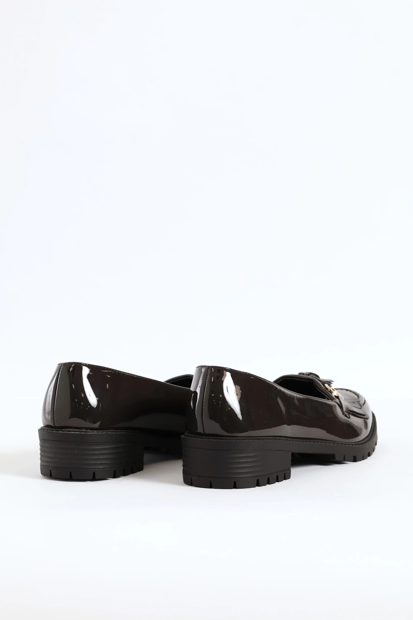 Metal Trim And Tassel Chunky Loafer - Grey - Image 3