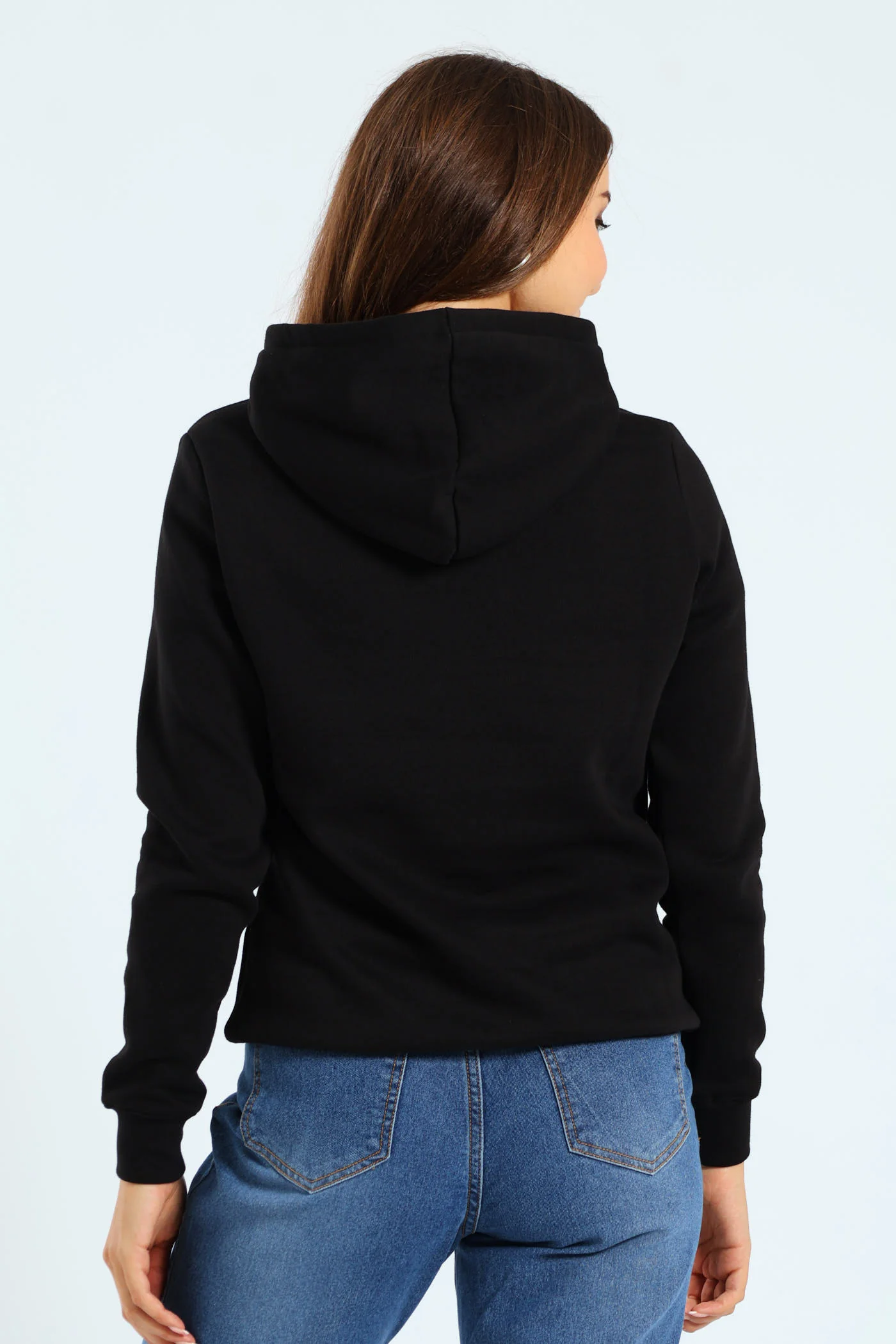 Metallic Fleece Hoodie - Black - Image 2