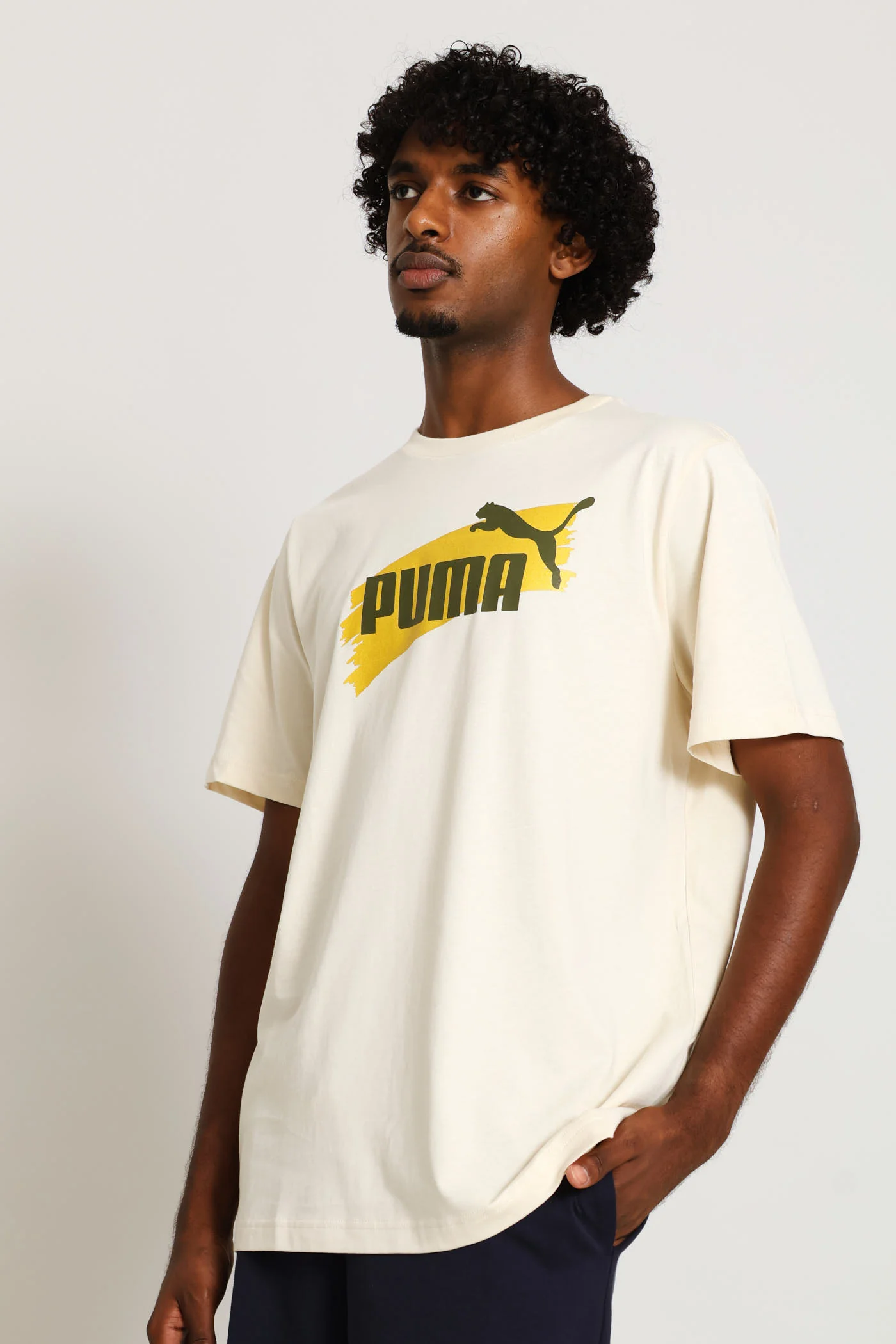 Metallic Smudge Graphic Tee - Stone - Image 3