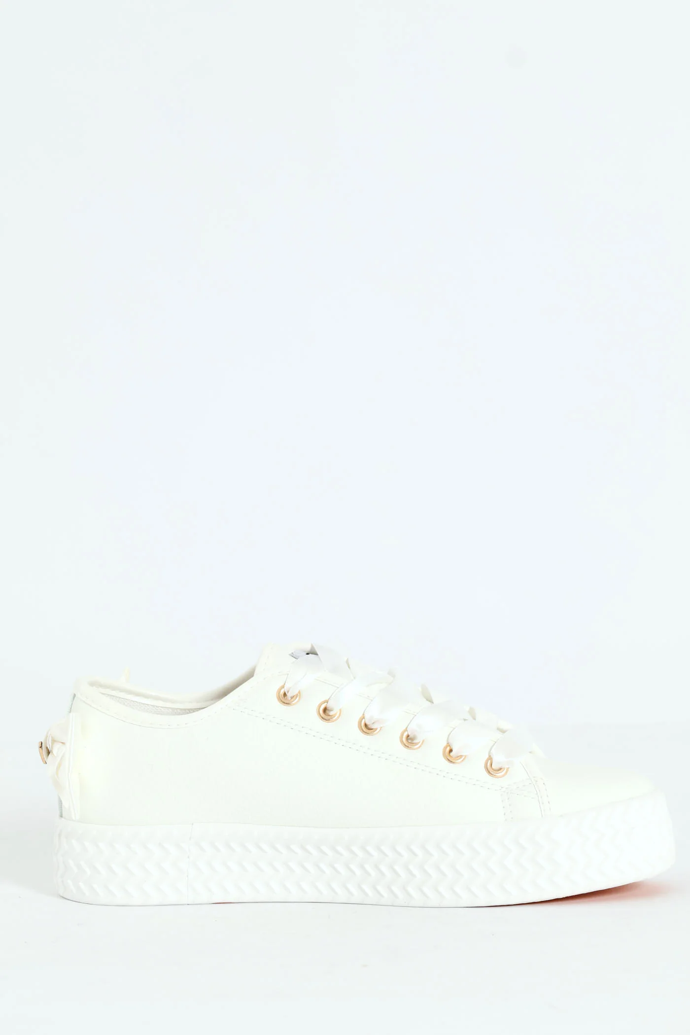 Miah Platform Lace Up Sneaker - White - Image 3