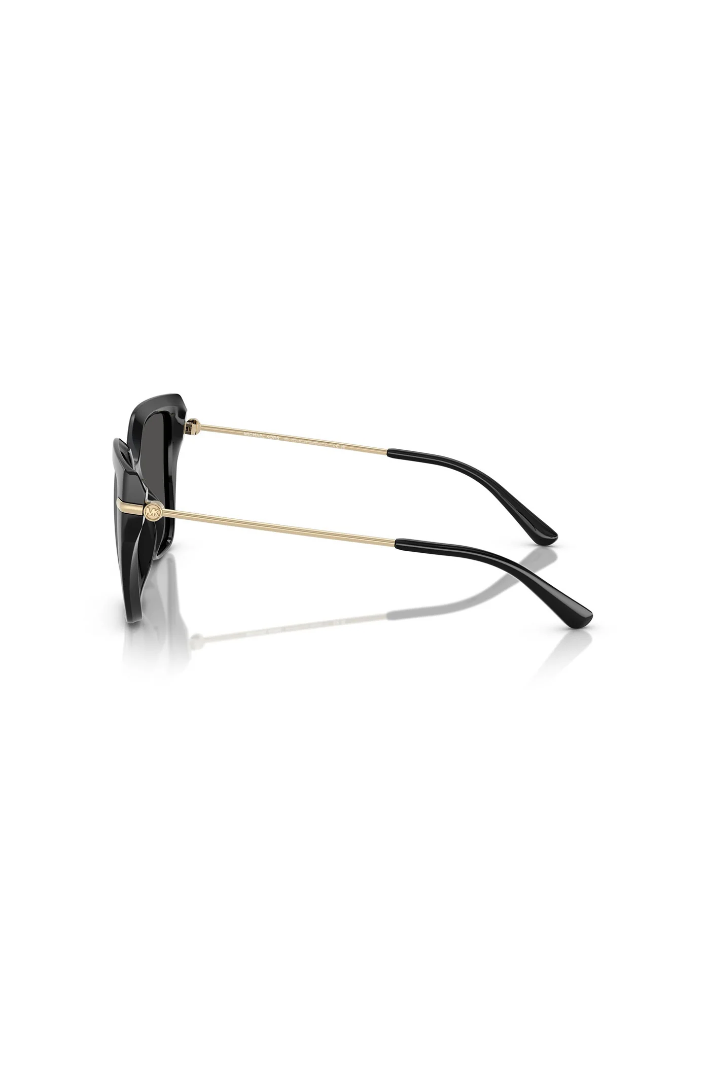 Square Frame Gold Detail Sunglasses - Black - Image 2