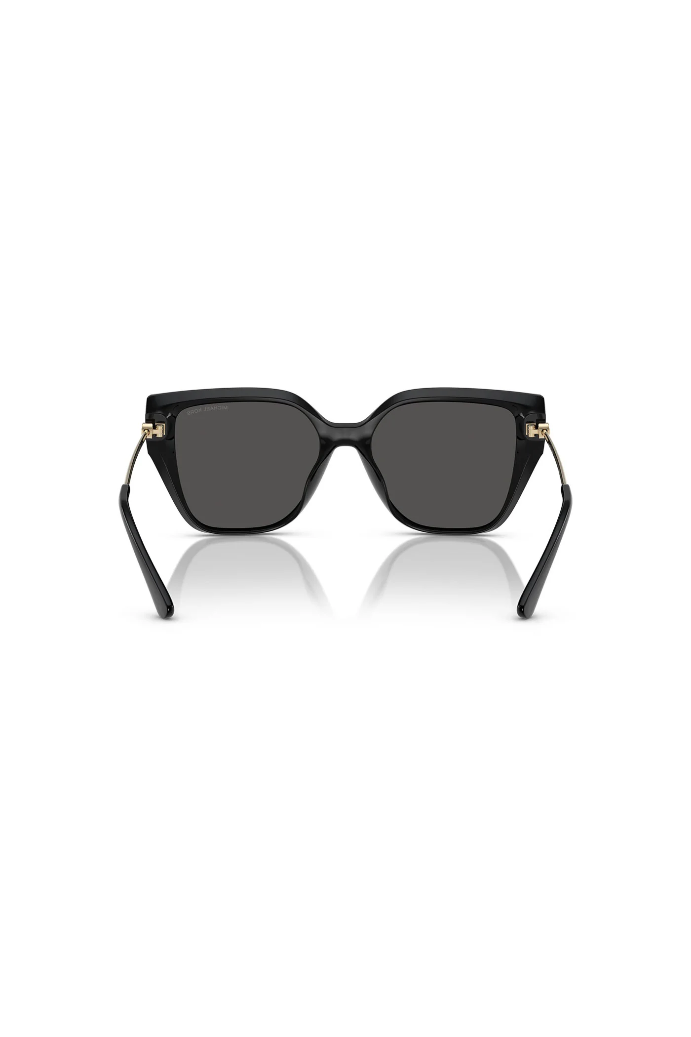 Square Frame Gold Detail Sunglasses - Black - Image 4