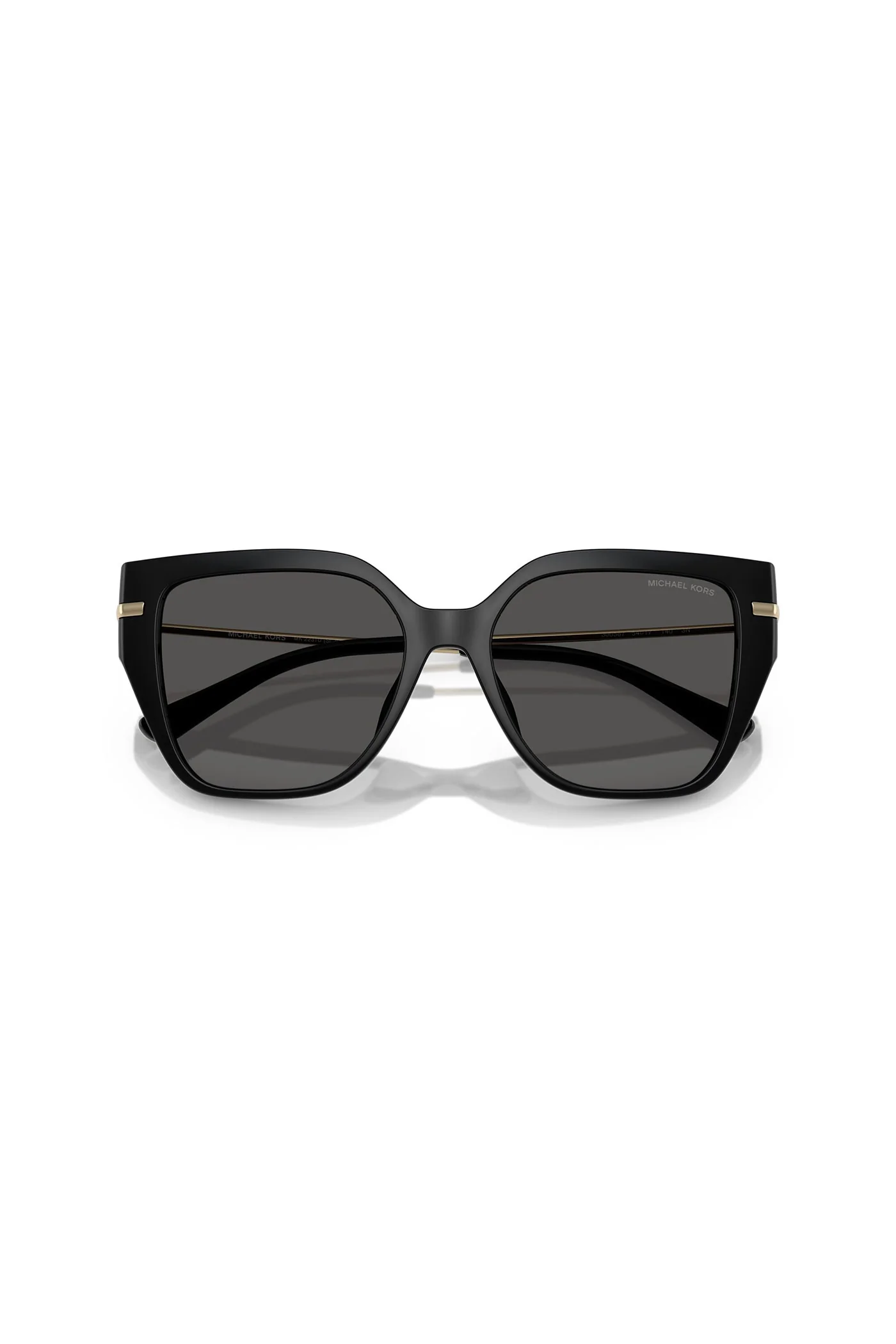 Square Frame Gold Detail Sunglasses - Black - Image 5