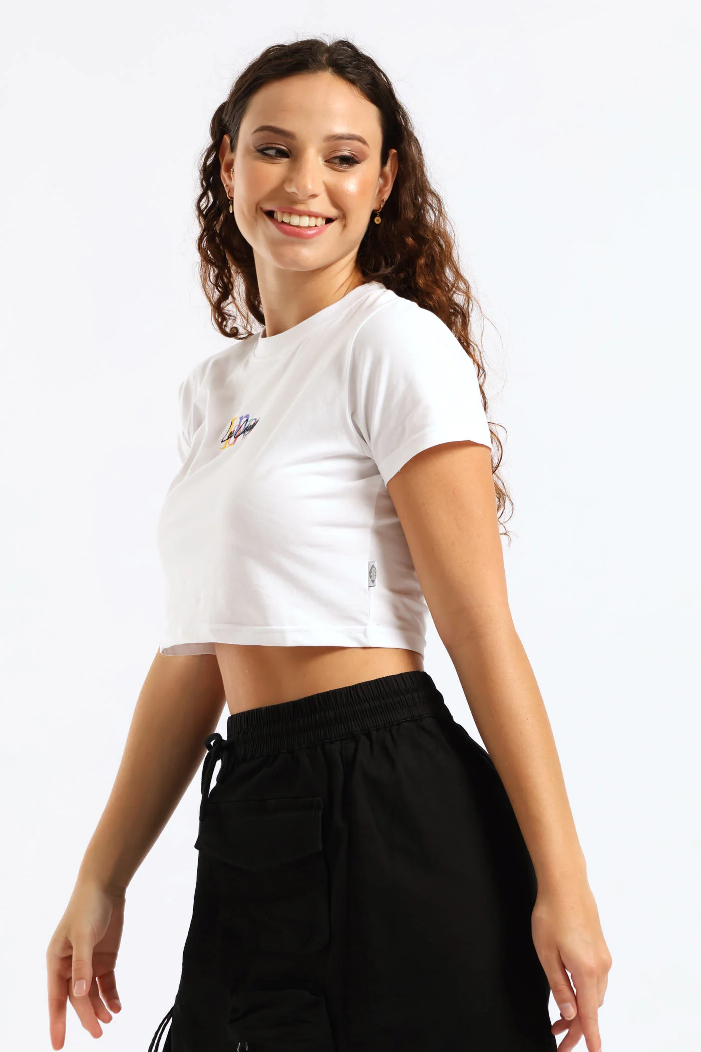 Micro Crop Fit T-Shirt - White - Image 3