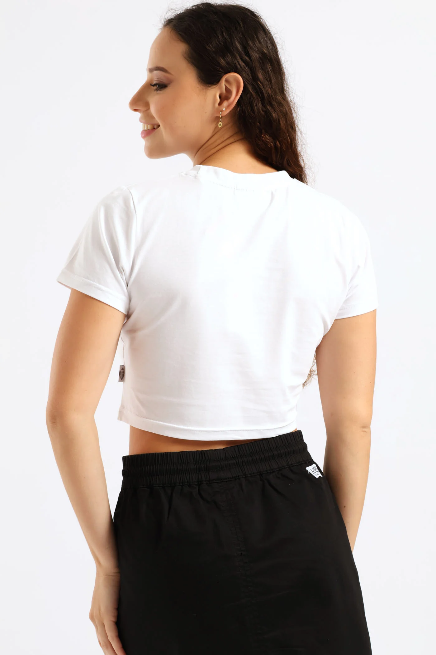 Micro Crop Fit T-Shirt - White - Image 4