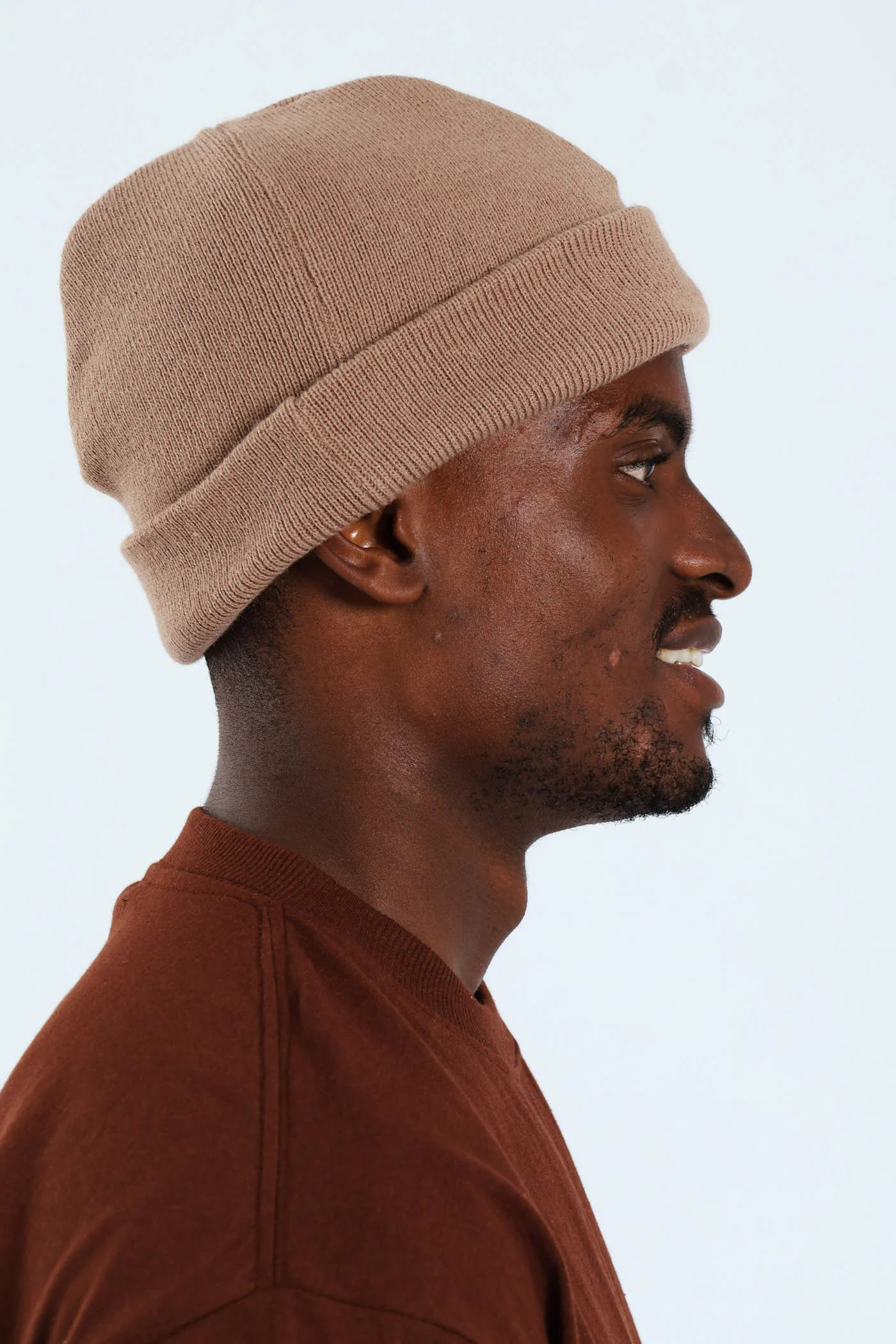 Micro Knit Beanie - Coffee - Image 2