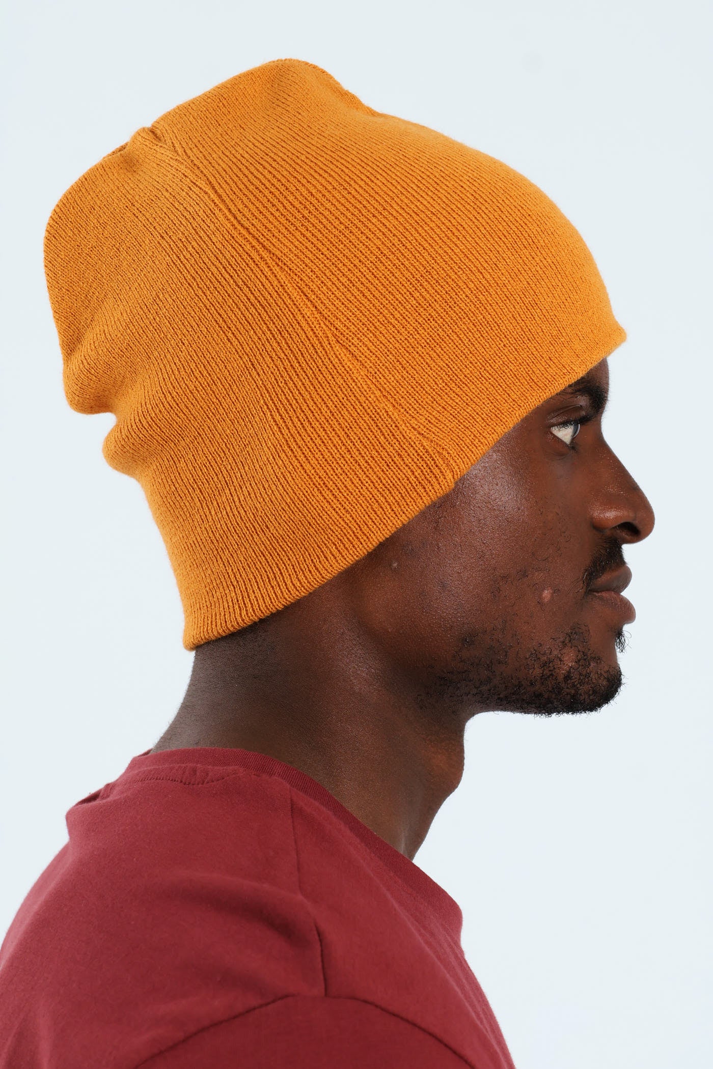 Micro Knit Beanie - Dark Orange - Image 2