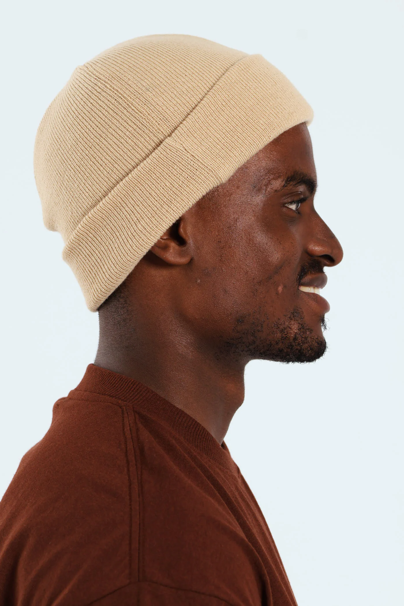 Micro Knit Beanie - Stone - Image 2