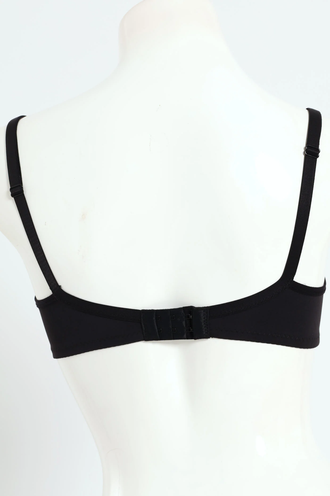 Microfibre & Lace Full Figure Underwire Bra - Black - Image 5