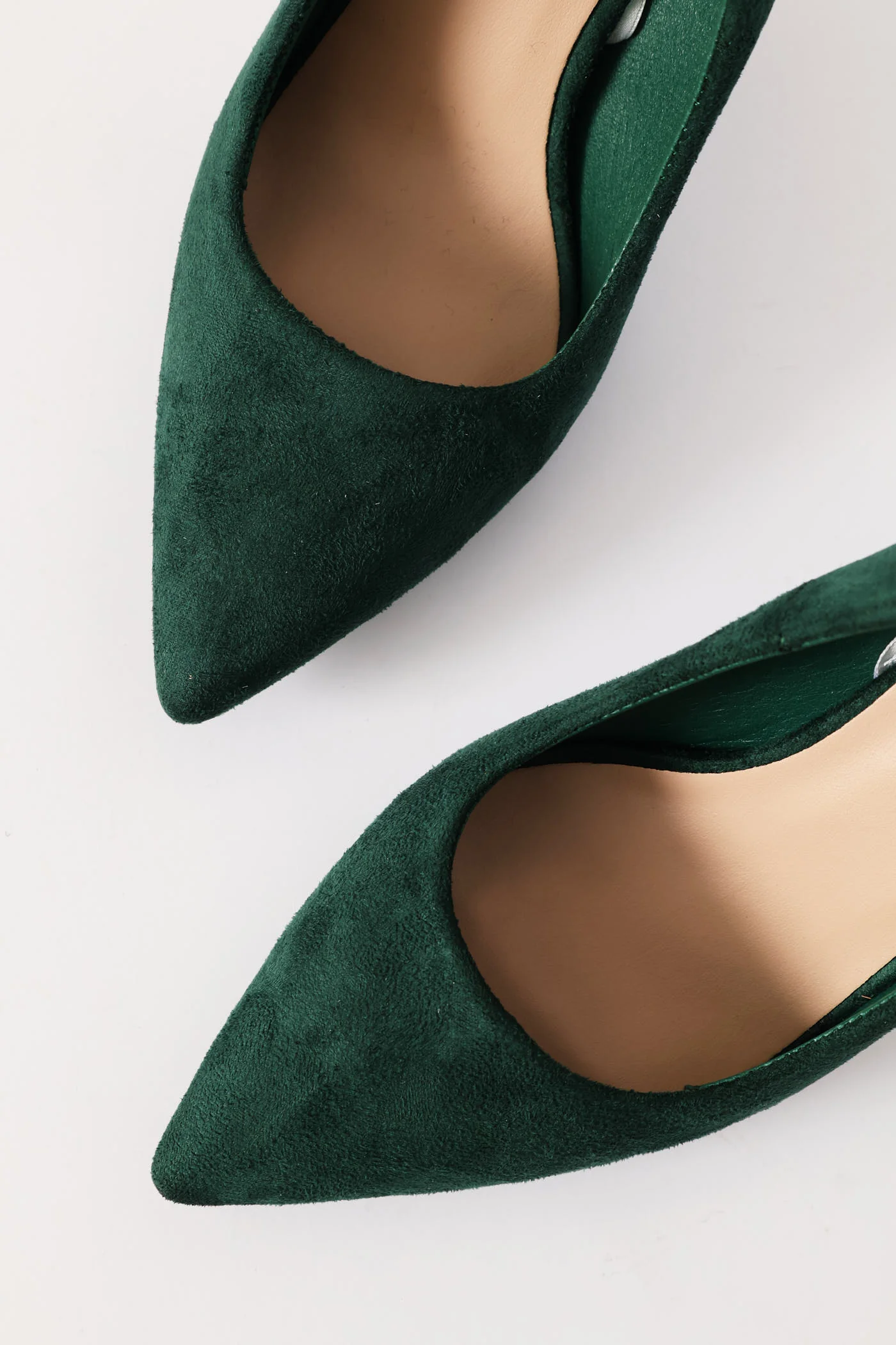 Microfibre Pointy Heel - Forest Green - Image 2