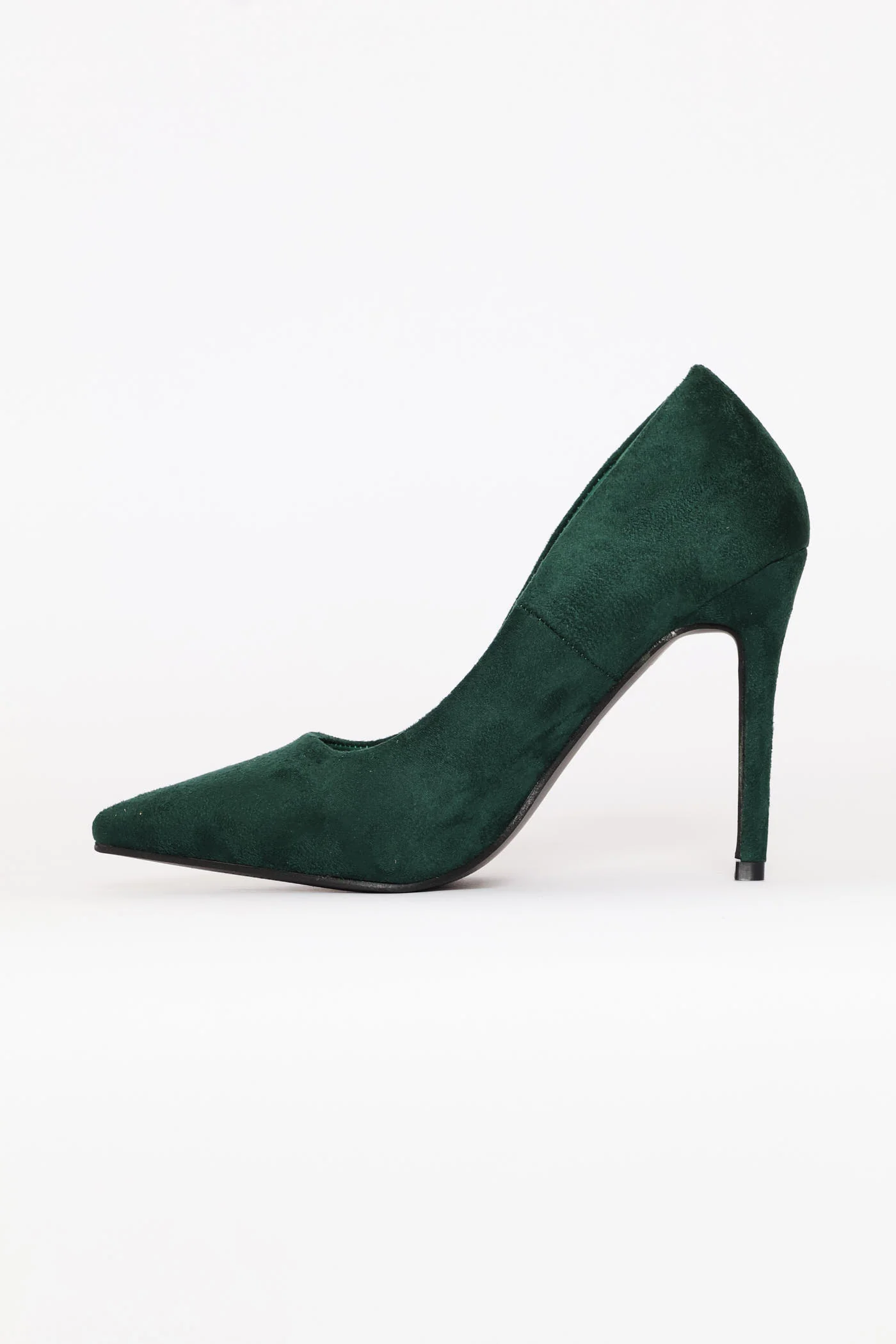 Microfibre Pointy Heel - Forest Green - Image 3