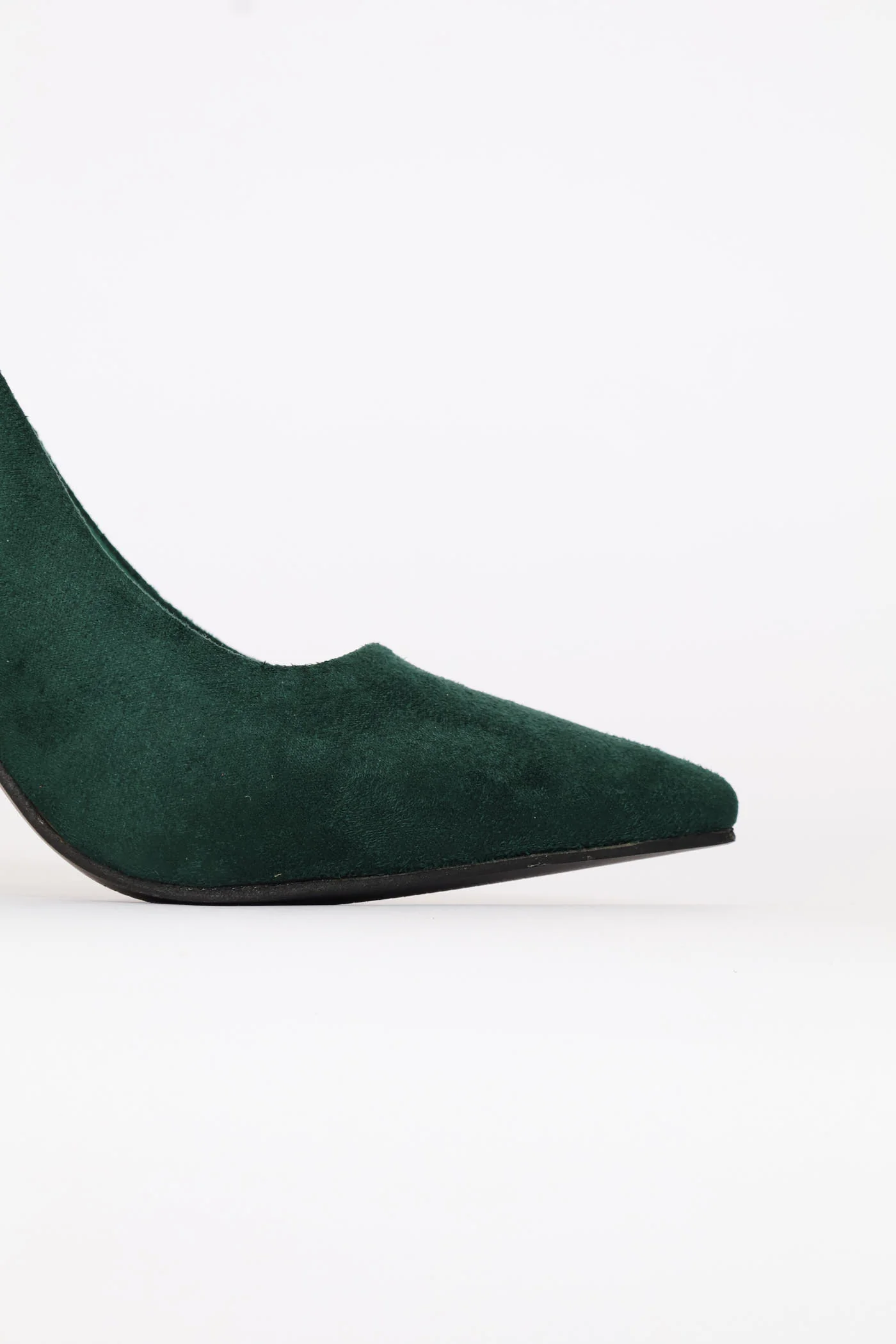 Microfibre Pointy Heel - Forest Green - Image 4