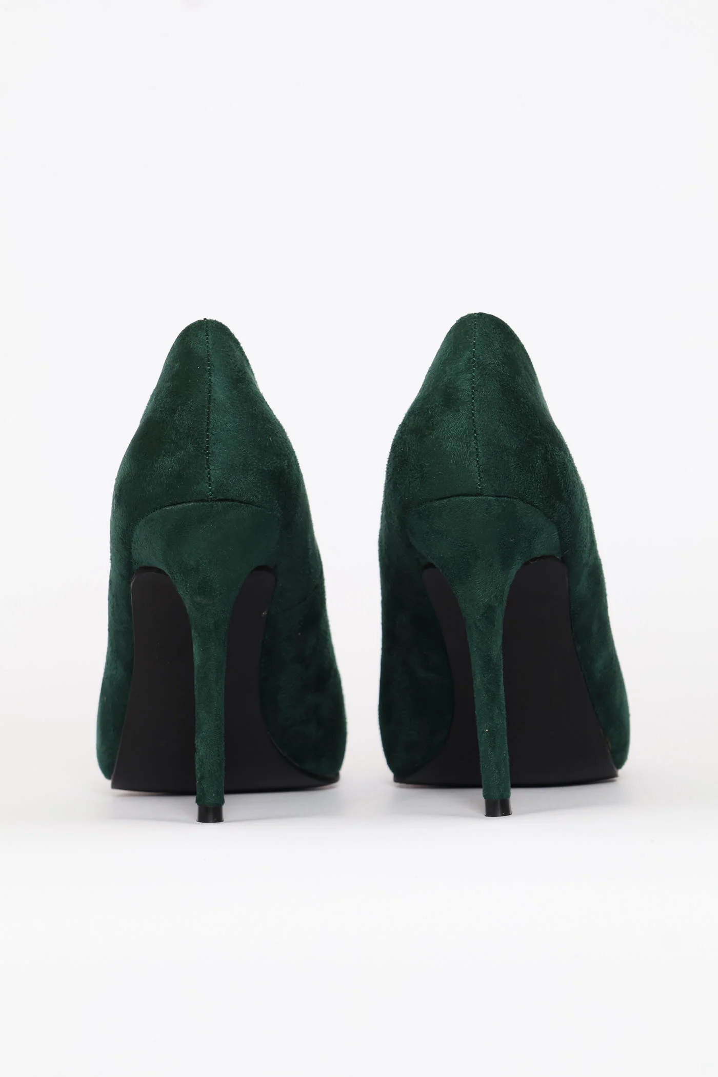 Microfibre Pointy Heel - Forest Green - Image 6
