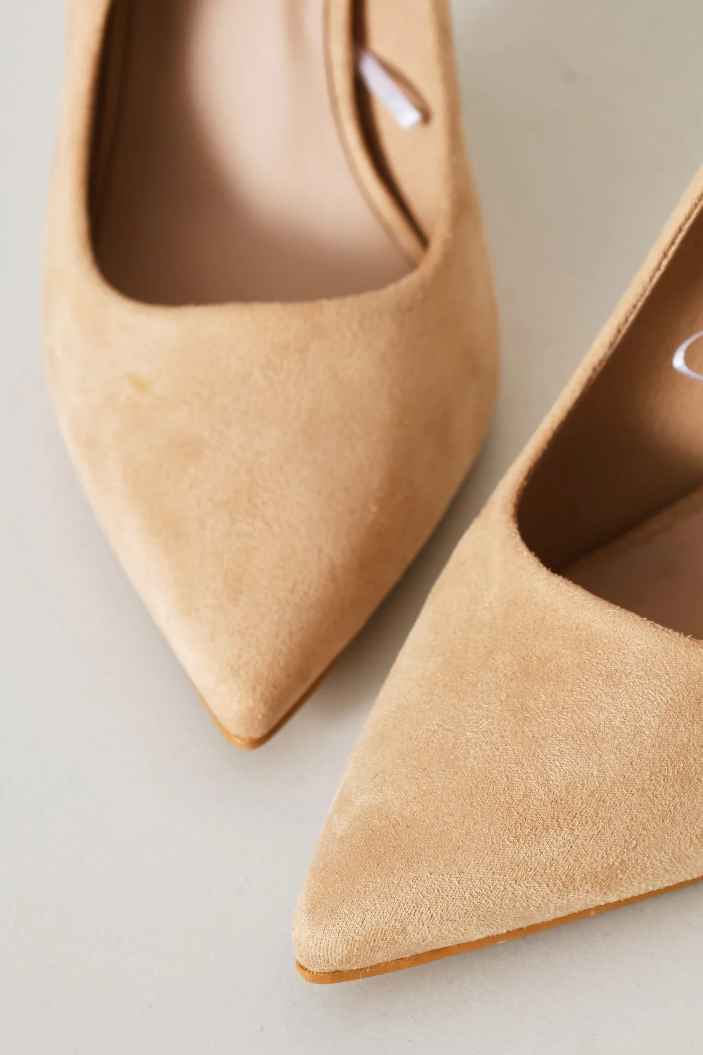 Microfibre Pointy Heel - Natural - Image 2