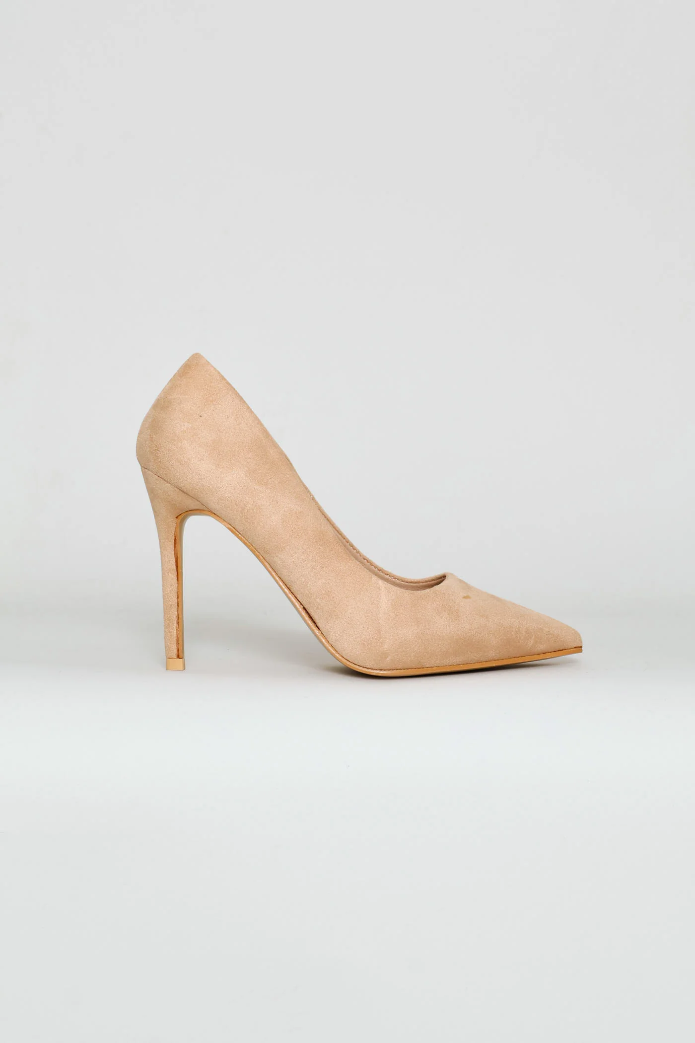 Microfibre Pointy Heel - Natural - Image 3
