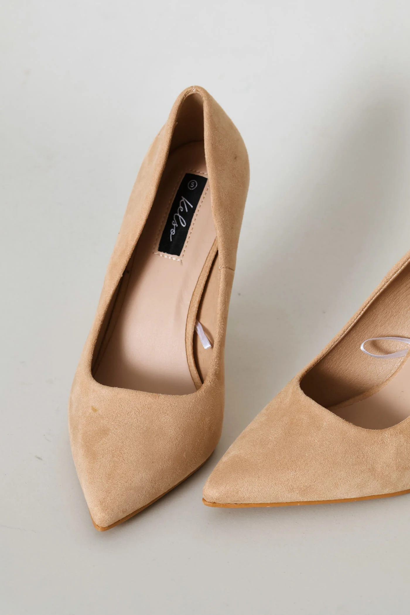 Microfibre Pointy Heel - Natural - Image 5