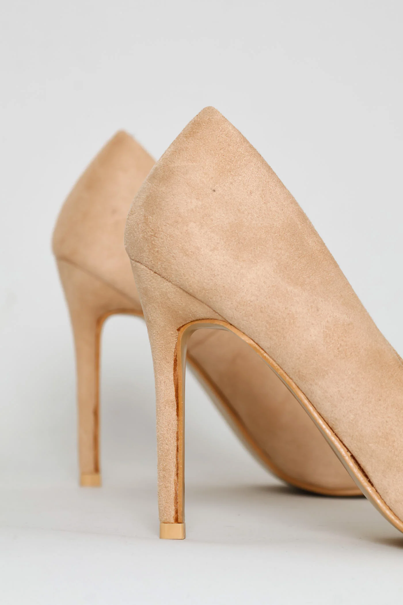 Microfibre Pointy Heel - Natural - Image 6