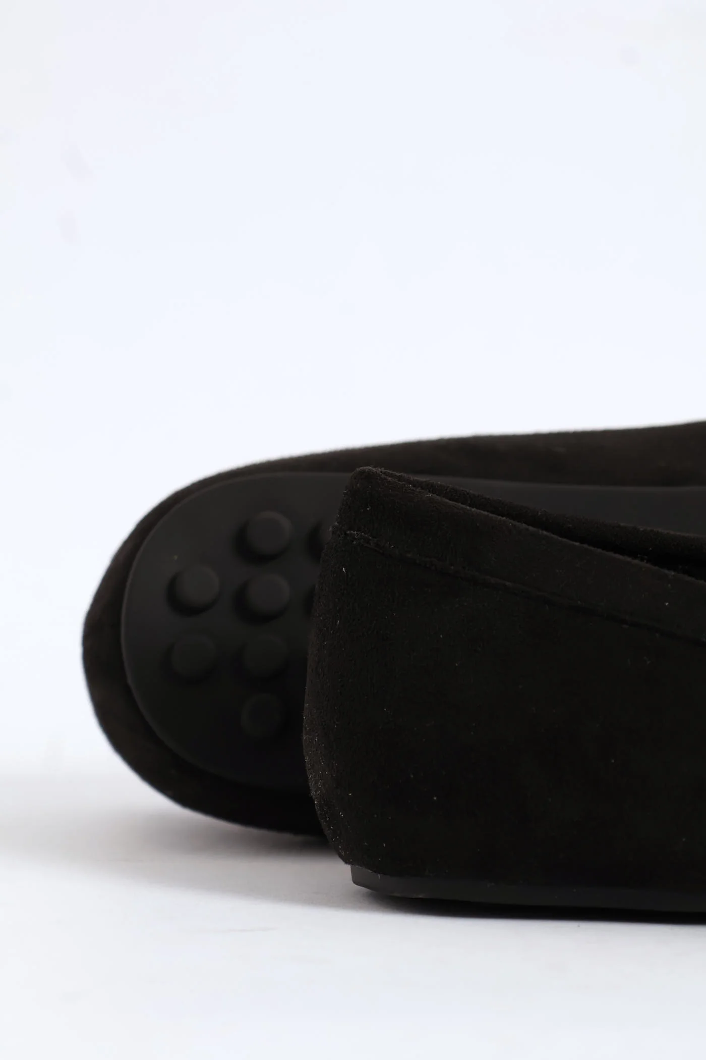 Microfibre Suede Penny Moccasin - Black - Image 2