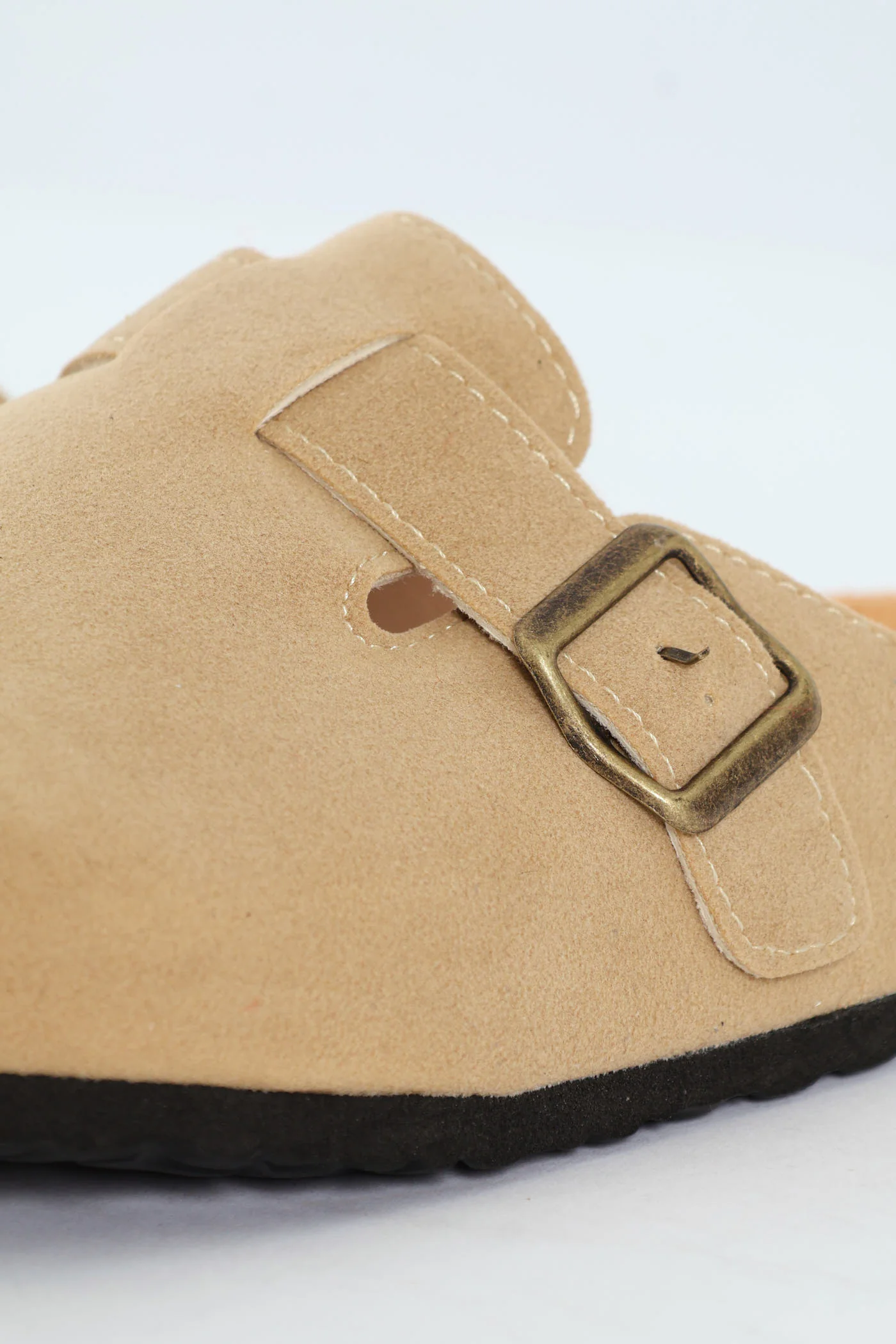 Microsuede Fashion Clog - Taupe - Image 2