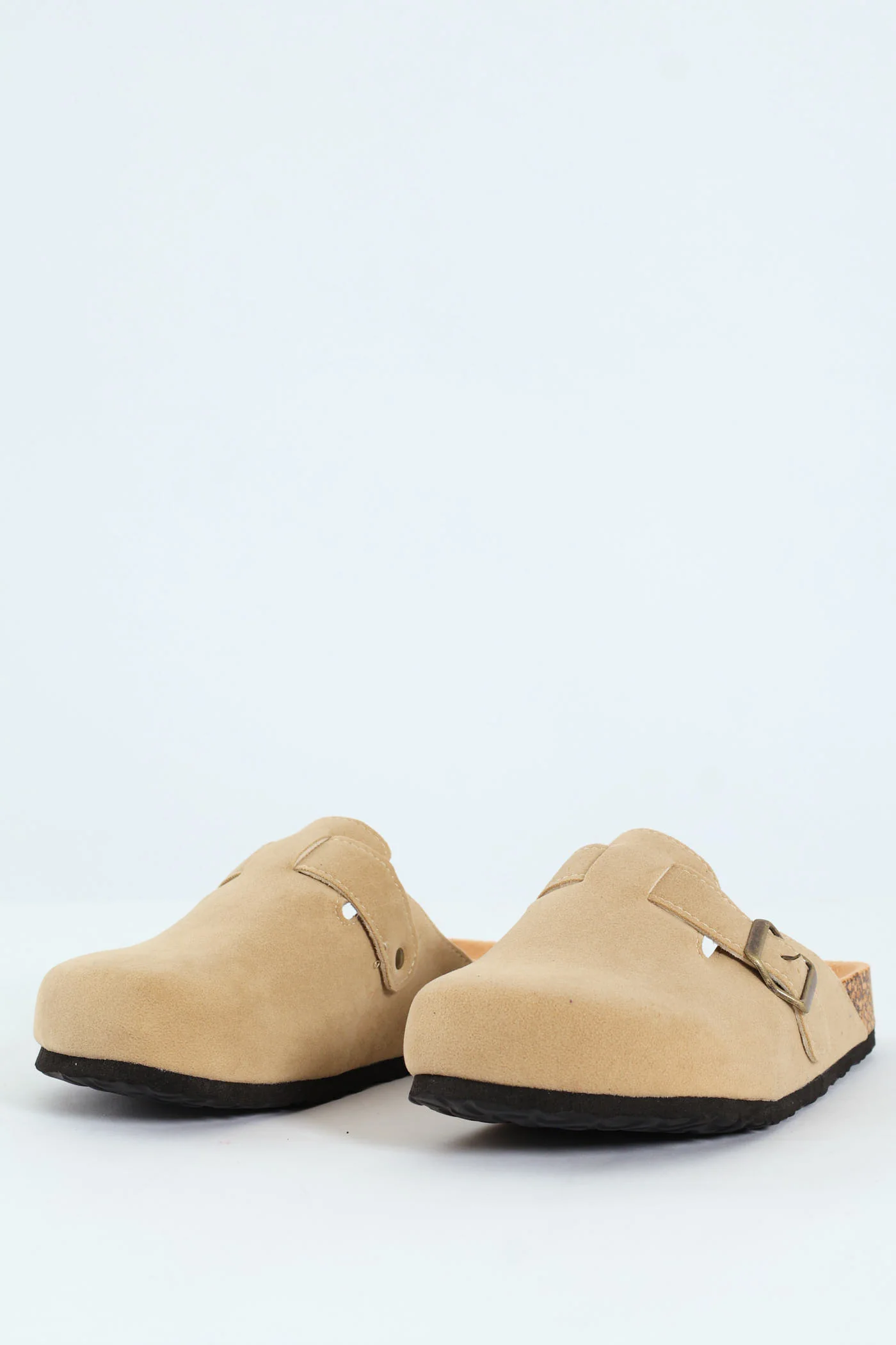 Microsuede Fashion Clog - Taupe - Image 3