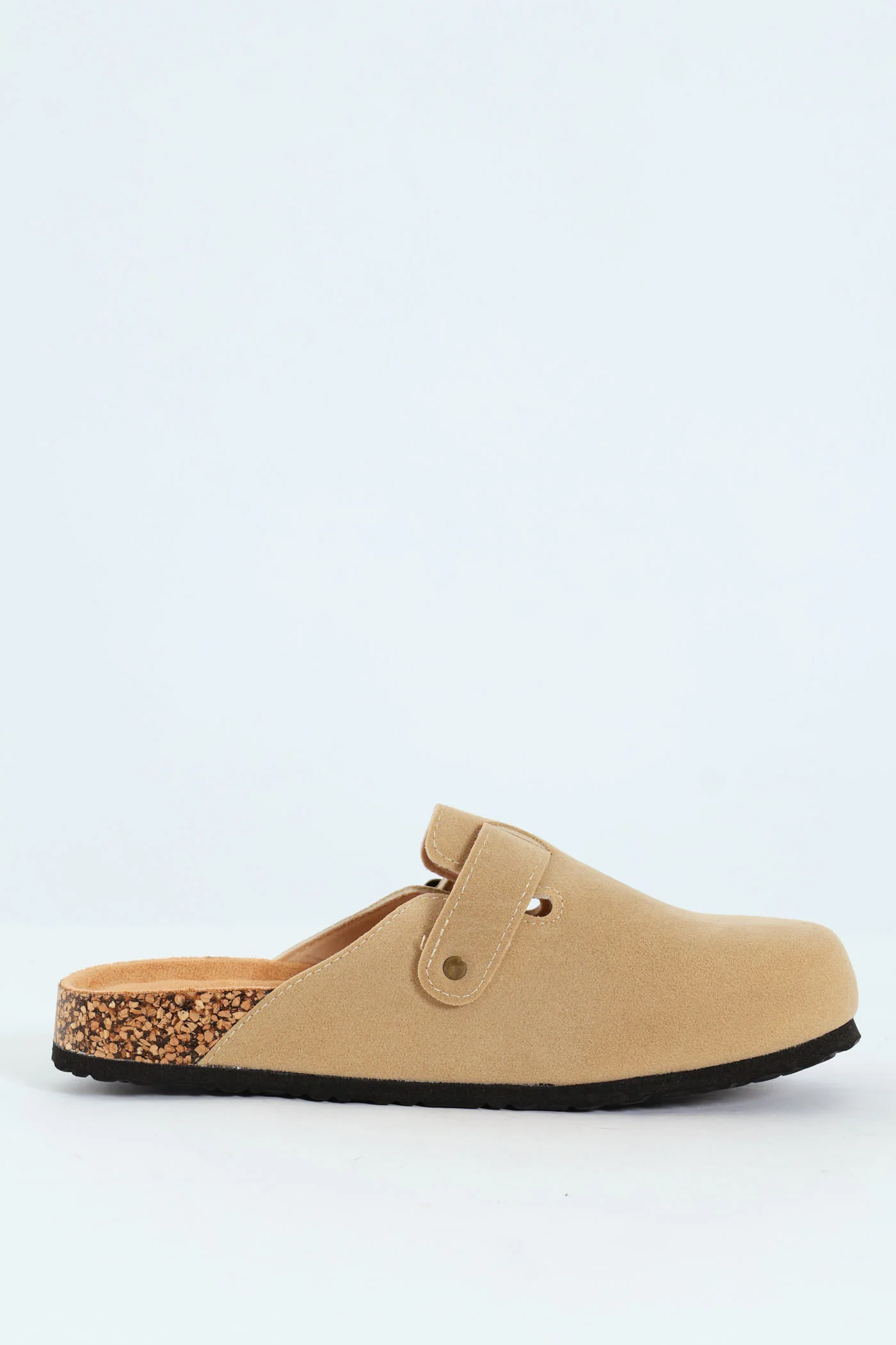 Microsuede Fashion Clog - Taupe - Image 4