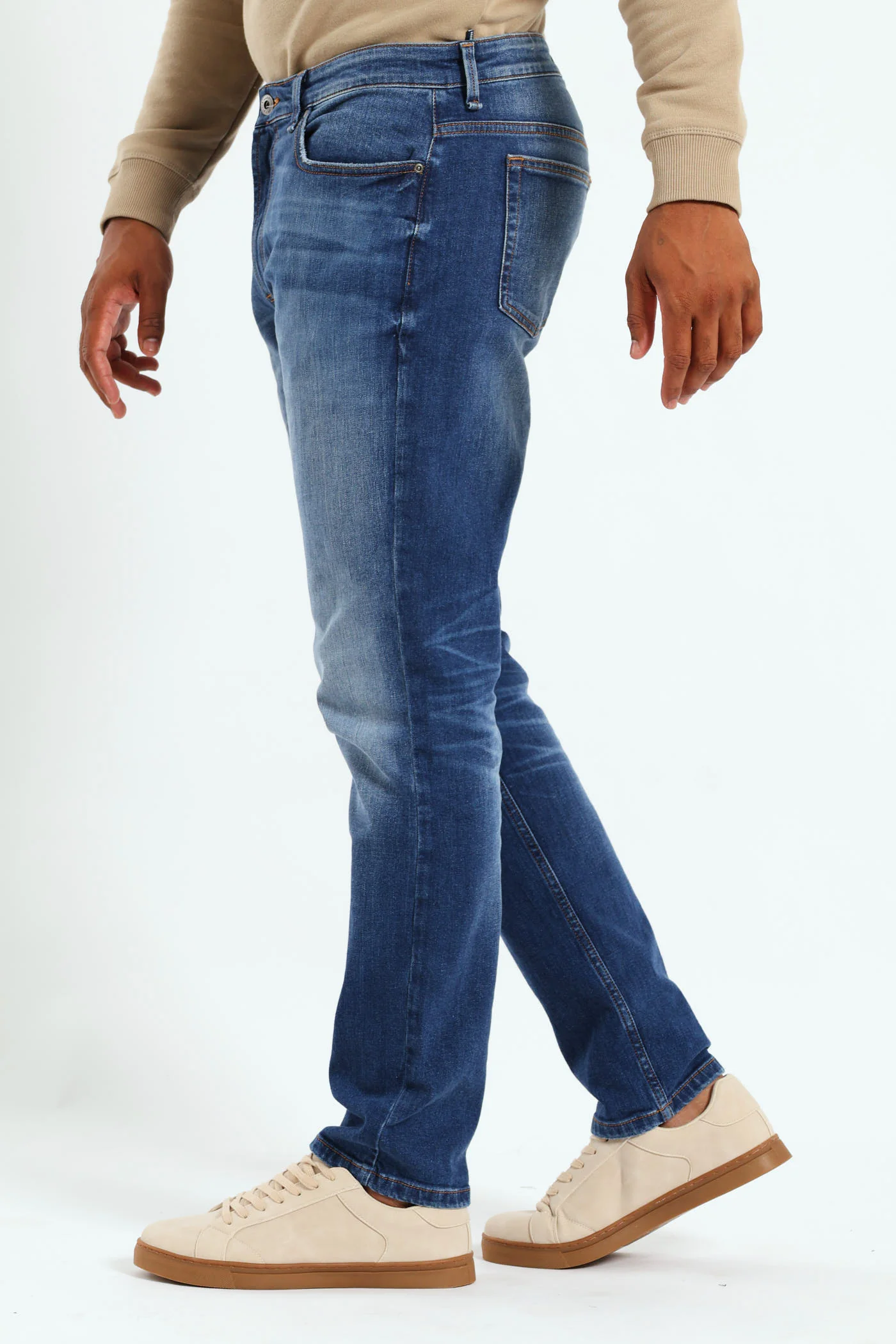 Mid Blasted Slim Jean - Mid Denim - Image 2