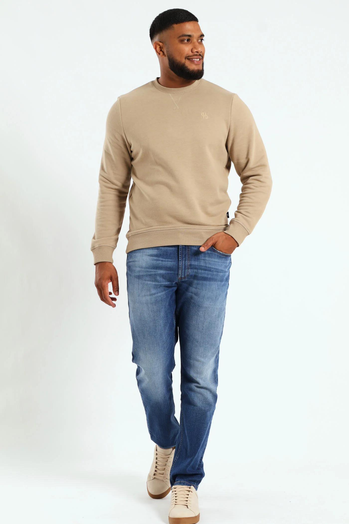 Mid Blasted Slim Jean - Mid Denim - Image 4