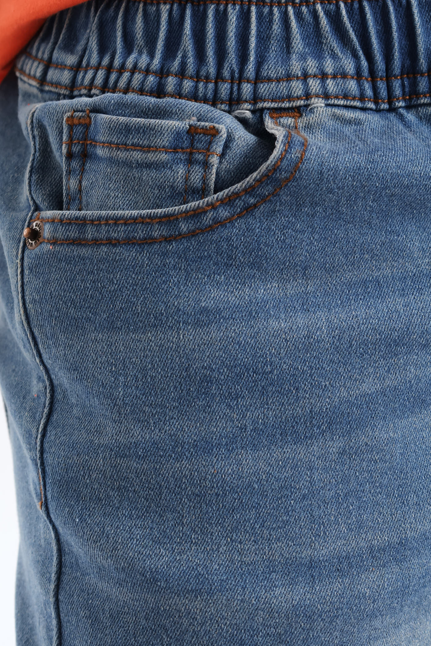 Mid Blue Cargo Jogger Jean - Blue - Image 6
