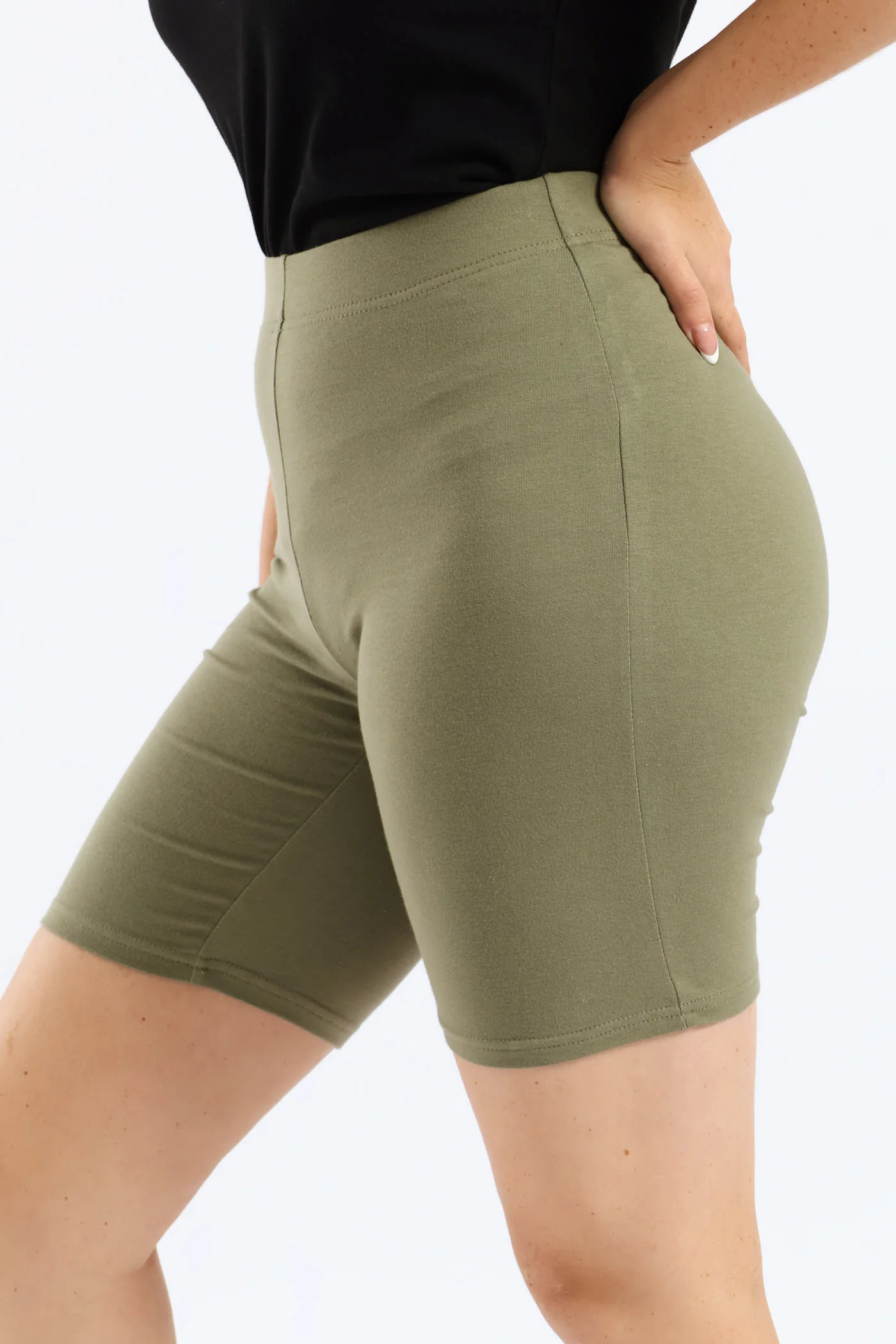 Mid Thigh Cycle Short - Artichoke Green - Image 3