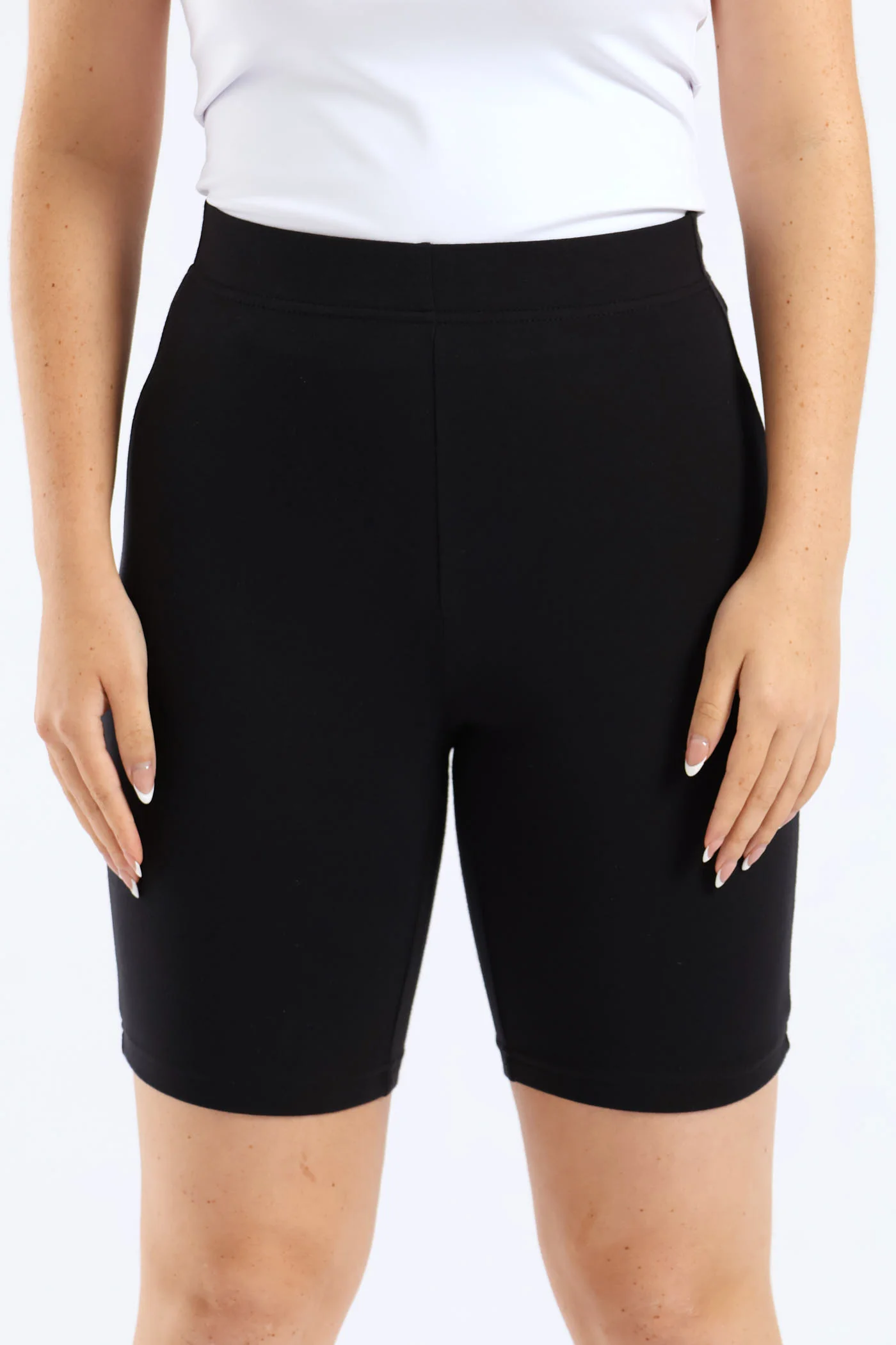 Mid Thigh Cycle Short - Black - Image 5
