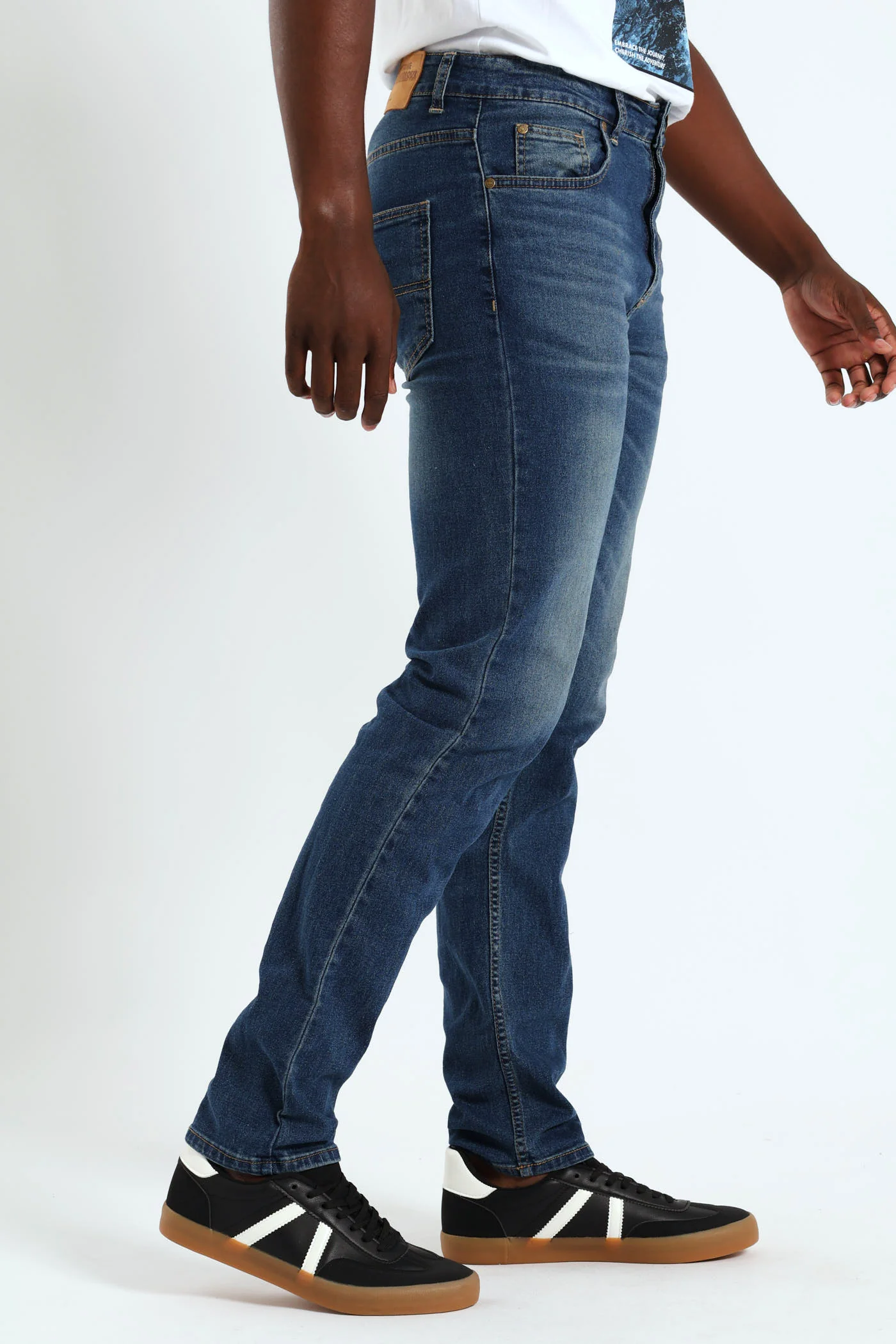 Mid Tint Creased Skinny Jean - Denim - Image 2