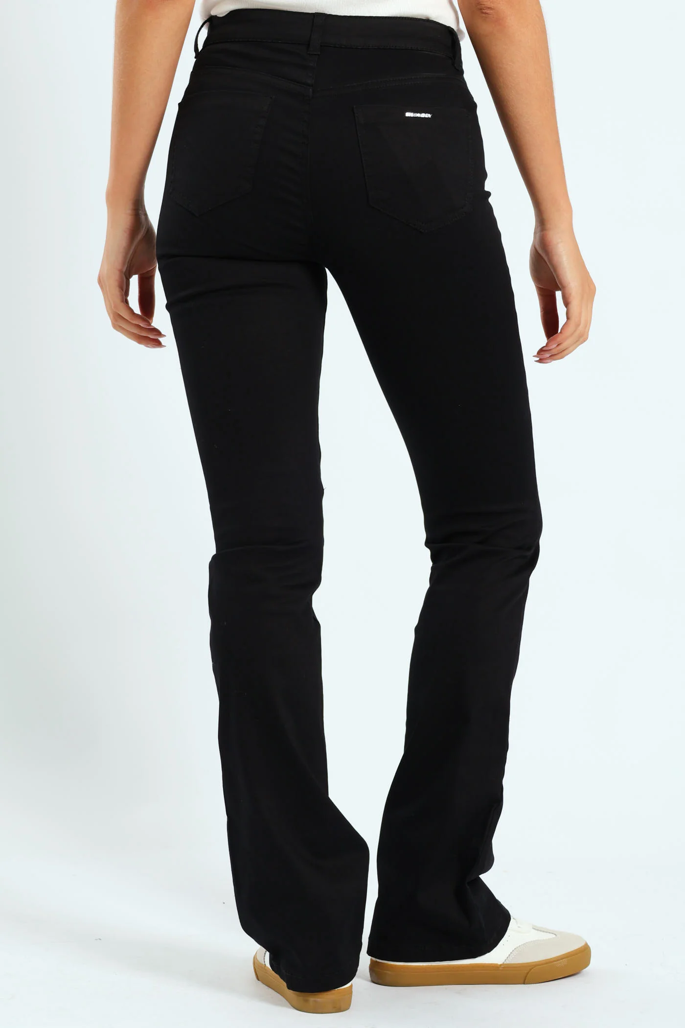 Mid-Waist Bootleg Jean - Black - Image 4