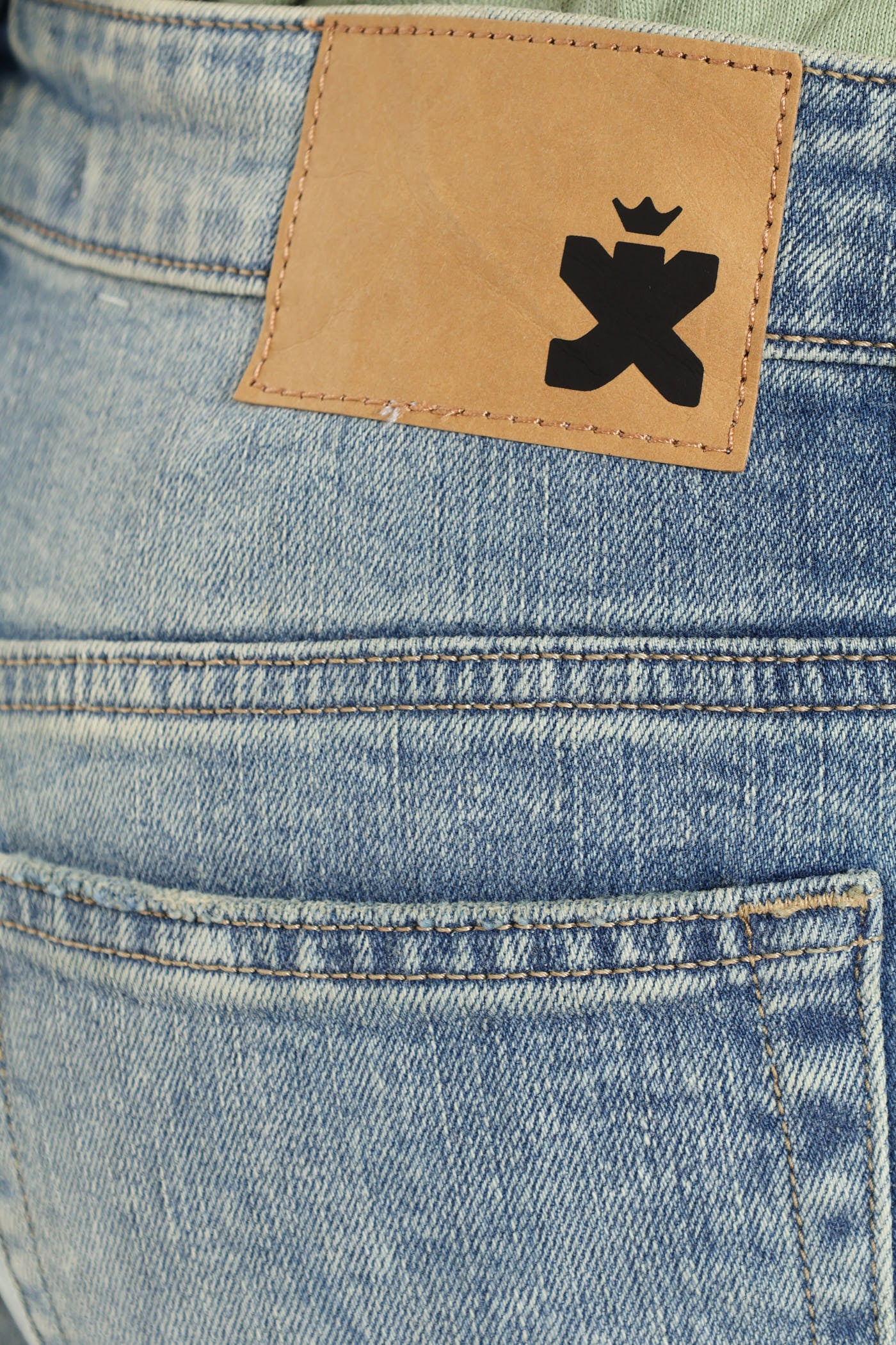 Mid Wash Knee Rip & Repair Denim - Med Wash - Image 5