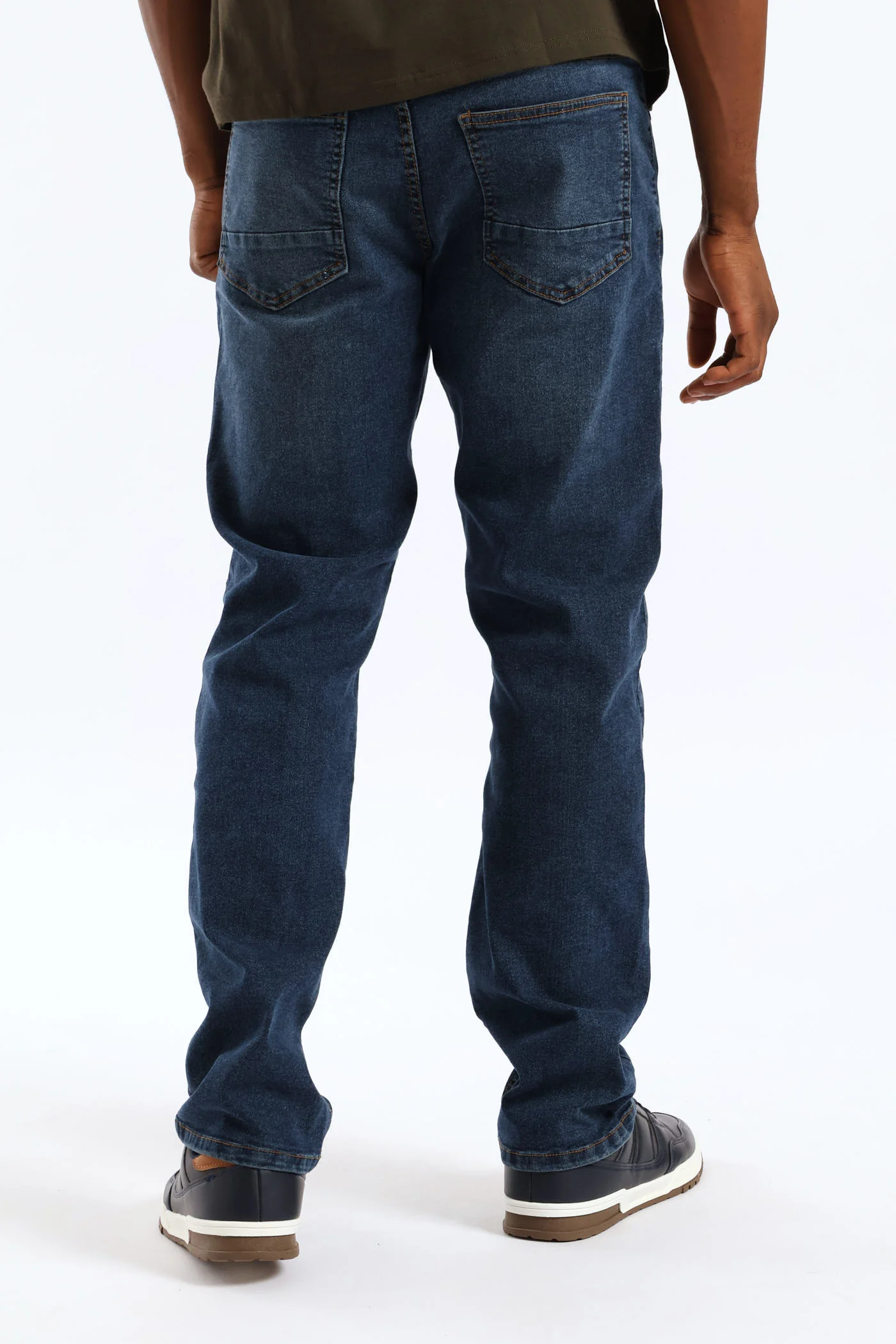 Mid Wash Straight Leg Denim - Mid Wash - Image 4